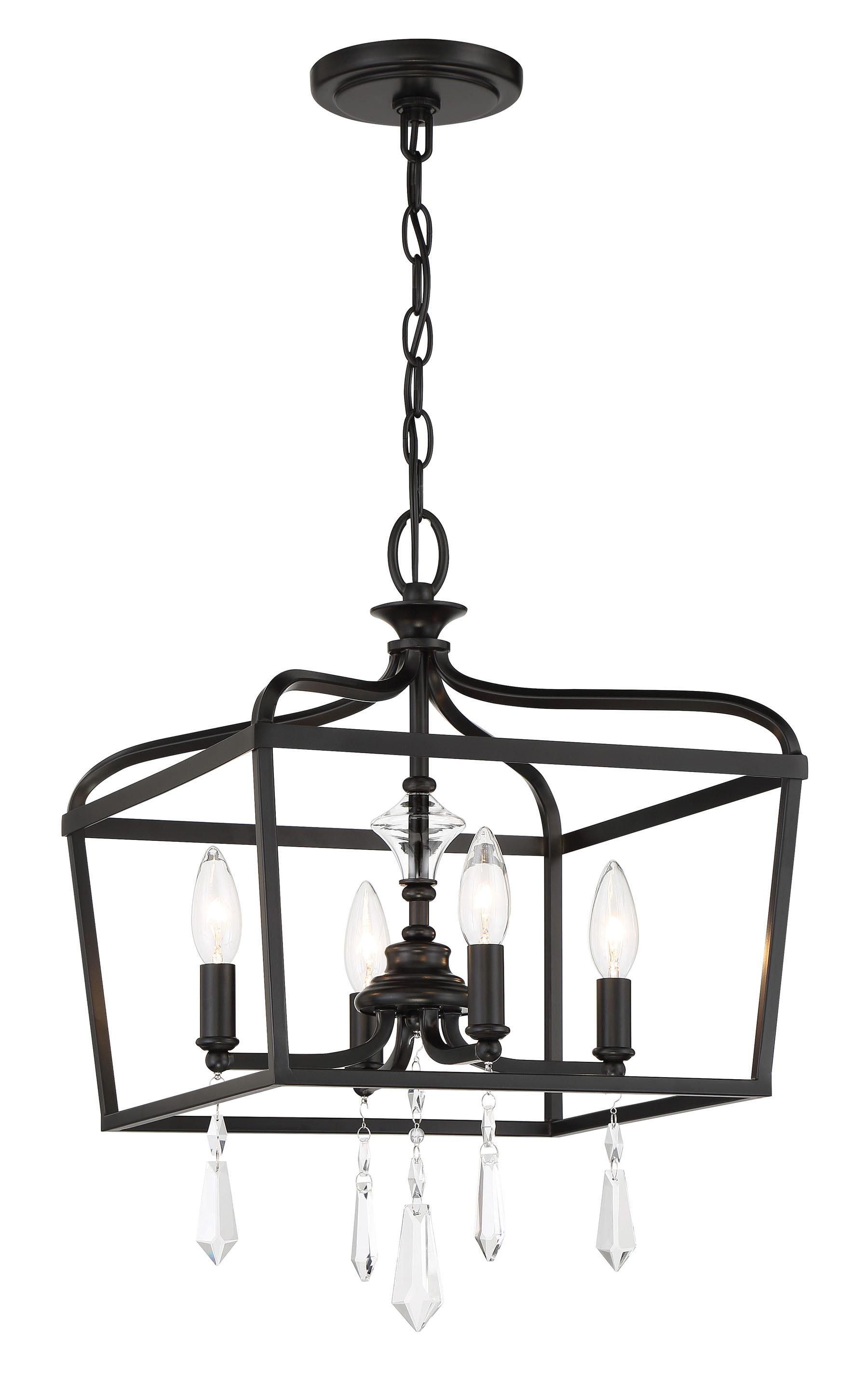 4 - Light Dimmable Lantern Geometric Chandelier