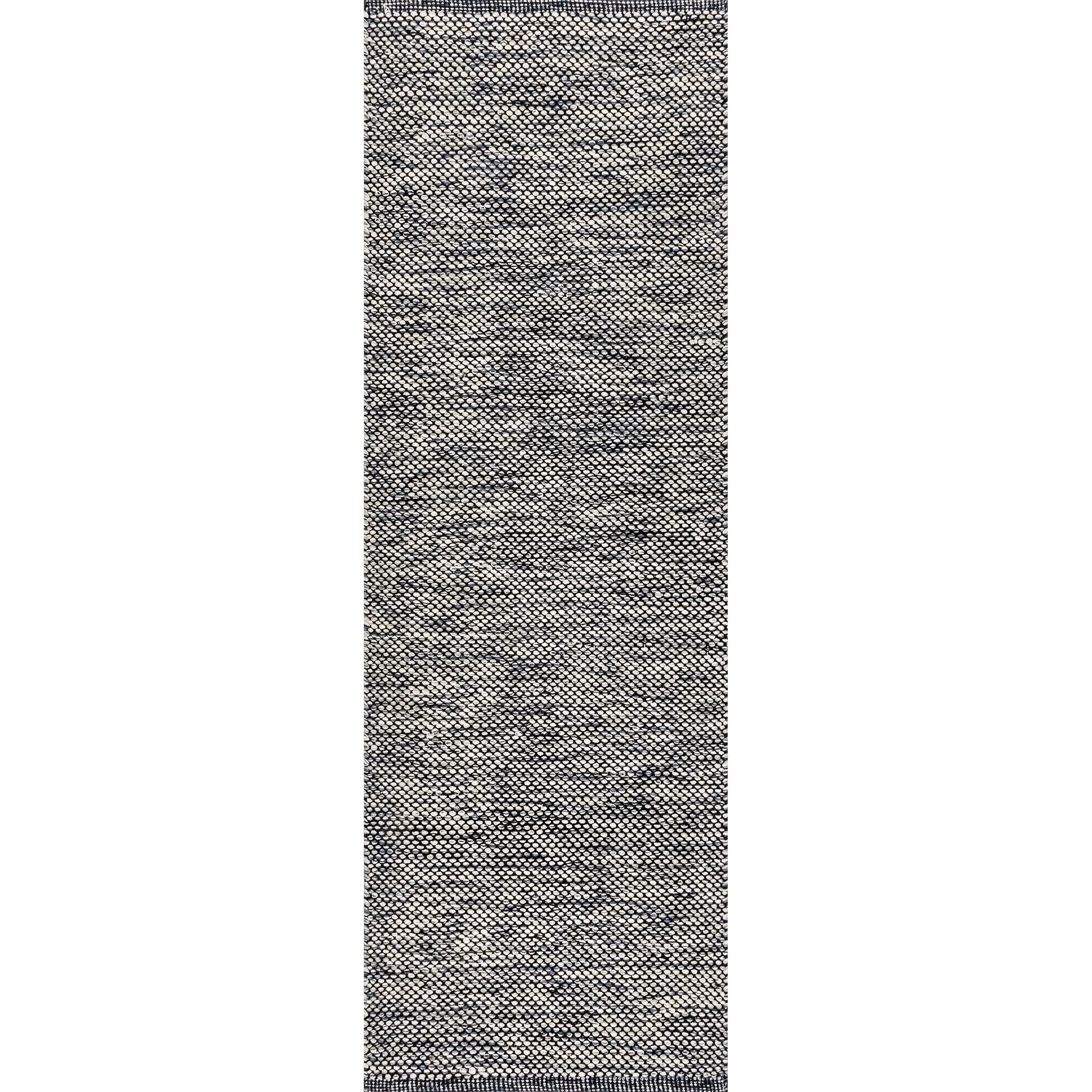 Nuloom Alessi Solid Farmhouse Cotton Kitchen Runner Indoor Area Rug - Hallway, Entryway, 2' 6" x 8', Gray