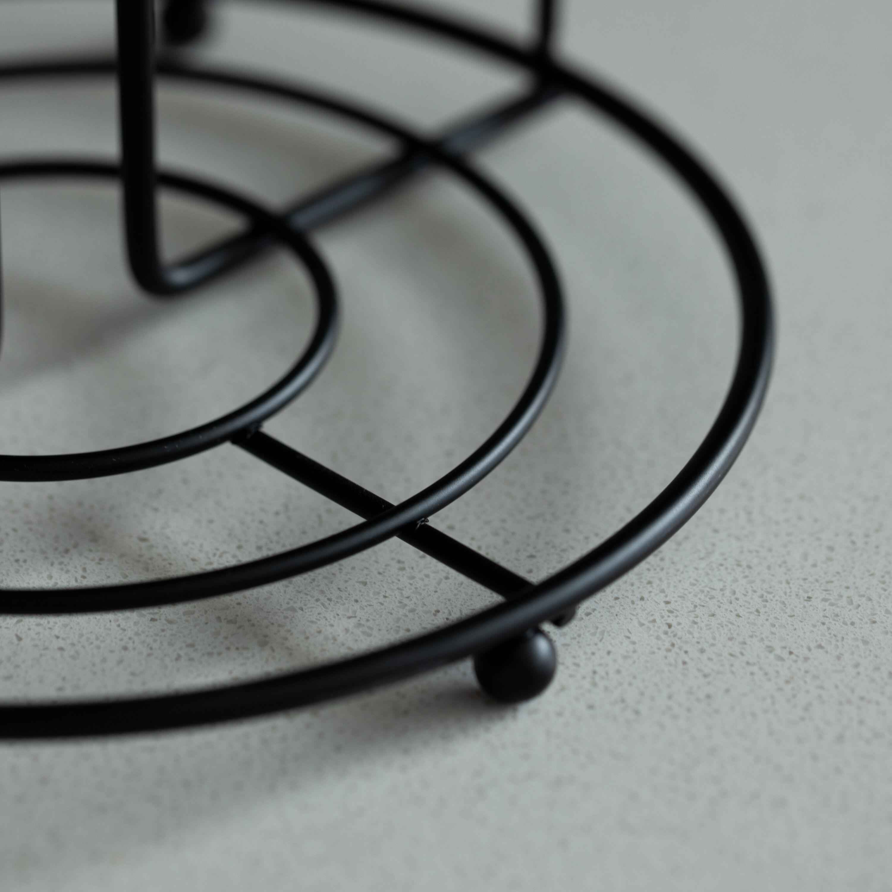 Basicwise Freestanding Black Iron Towel Paper Holder Stand Roll Dispenser with Frame for Kitchen