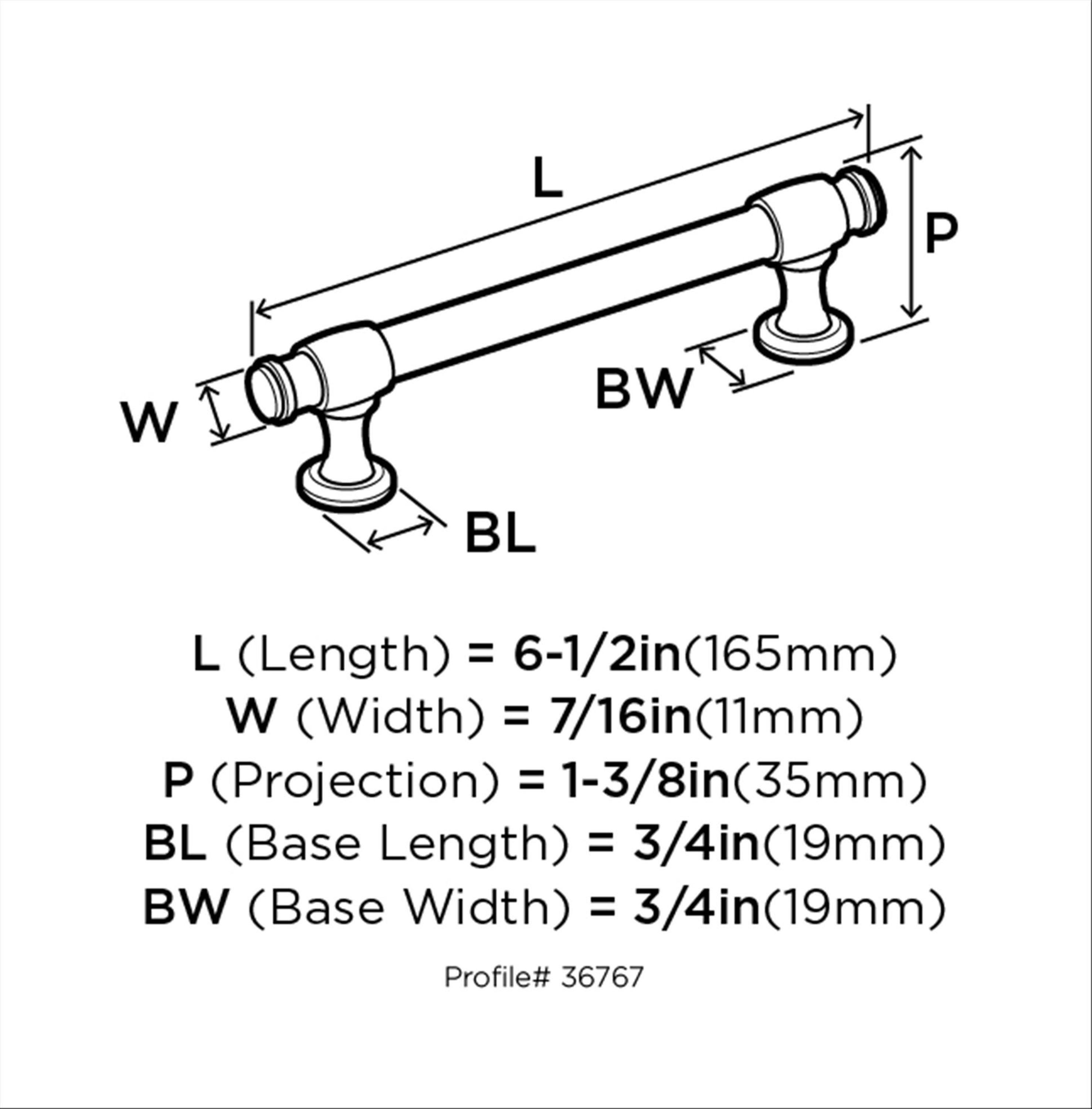 Winsome 5 1/16" Center To Center Bar Pull