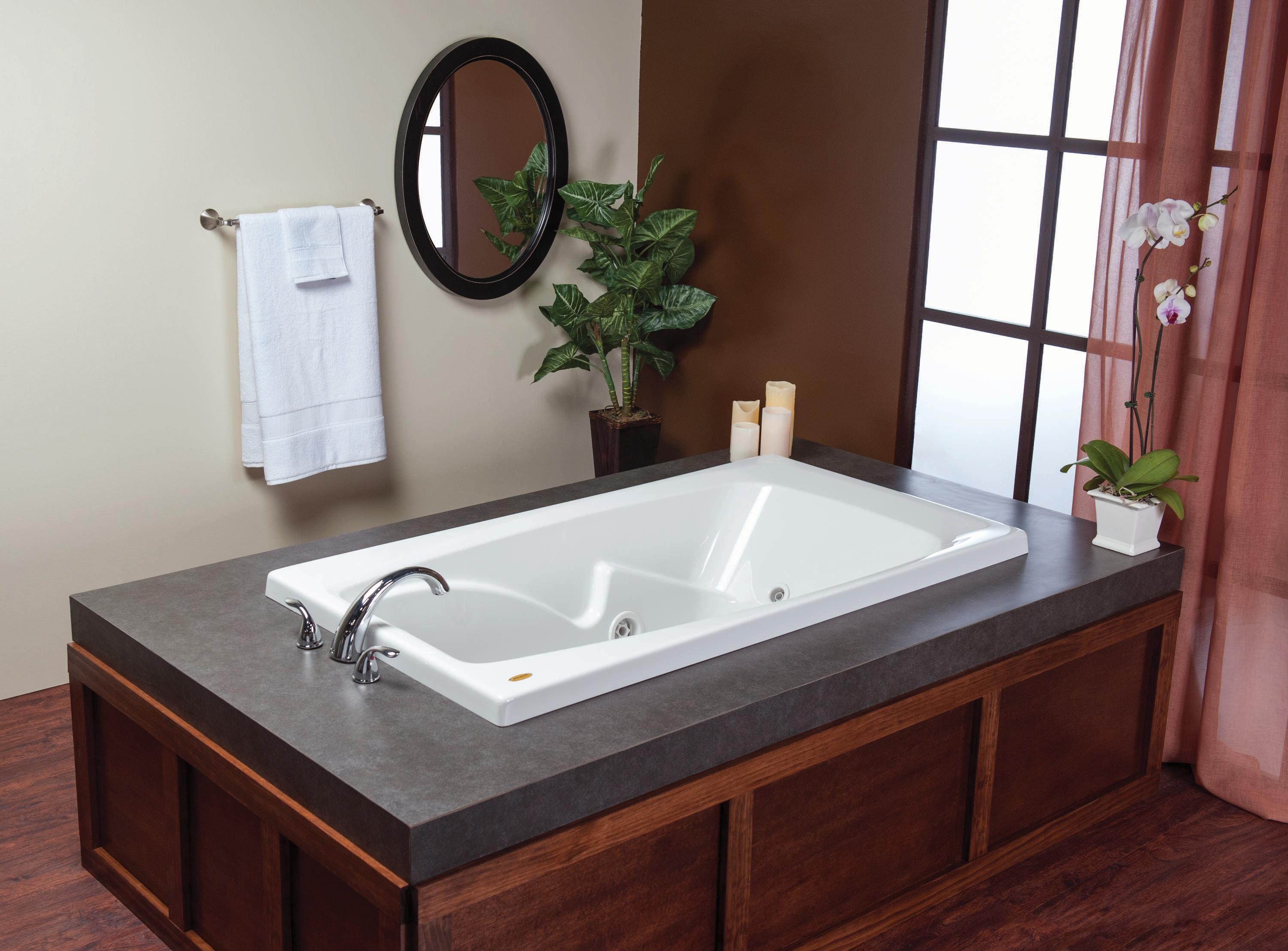 Cetra 60" x 36" Drop in Whirlpool Acrylic Bathtub