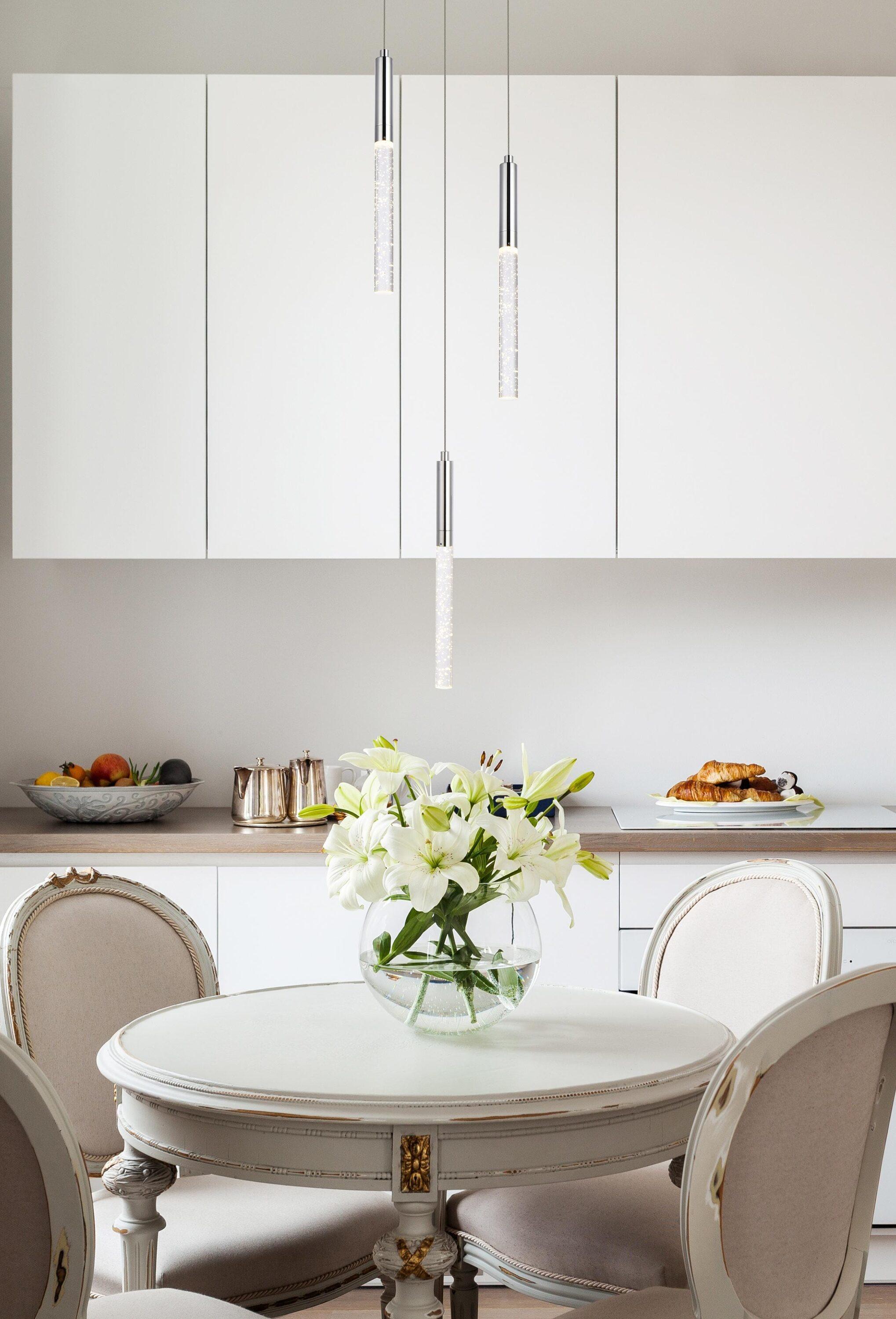 Elegant Lighting Ruelle 3 lights Chrome Pendant
