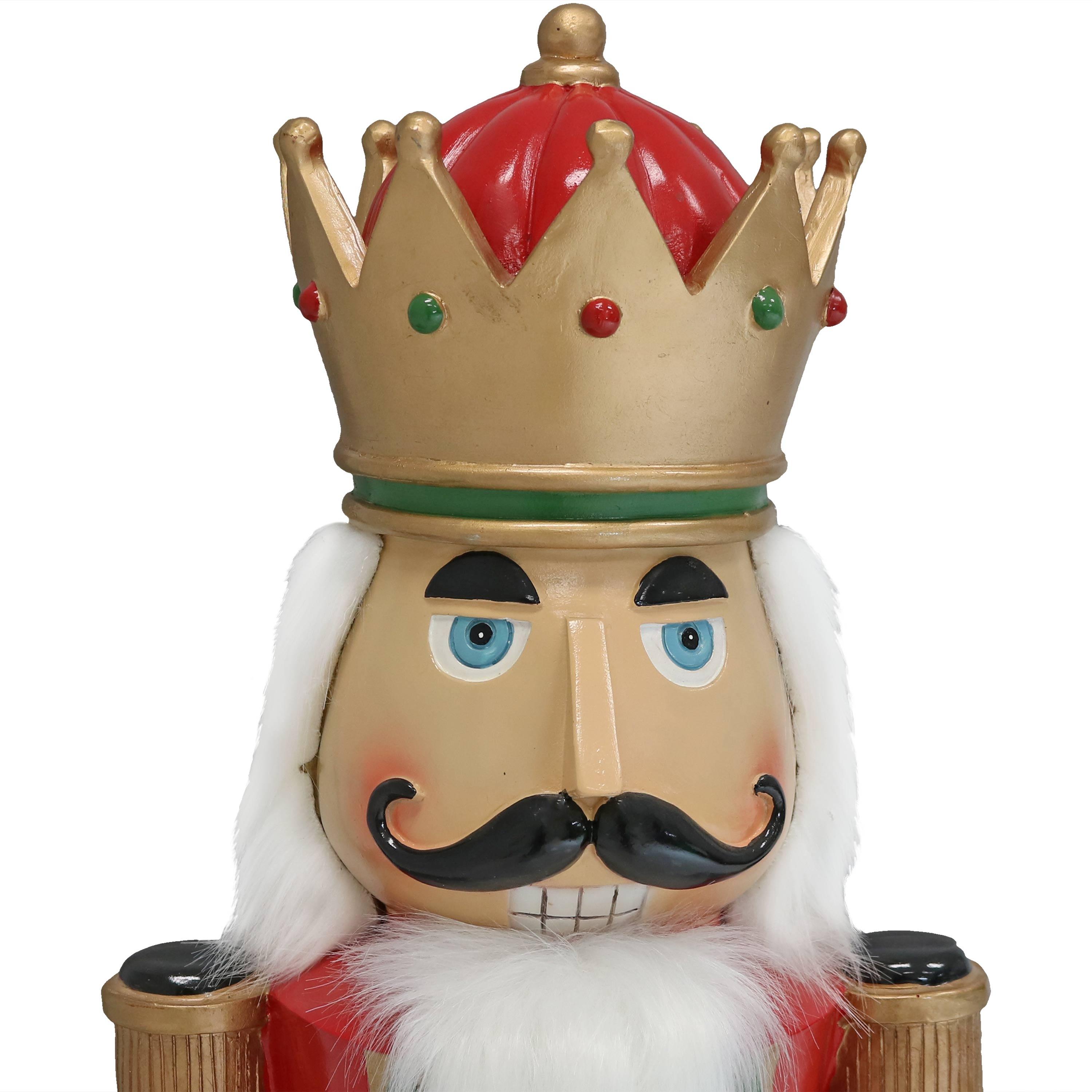 Sunnydaze Polyresin Matthias the Nutcracker Prince Christmas Holiday Decoration - 37" - 1 Nutcracker