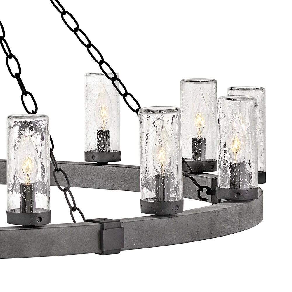 Sawyer 15-Light Single Tier Outdoor Rustic Chandelier
