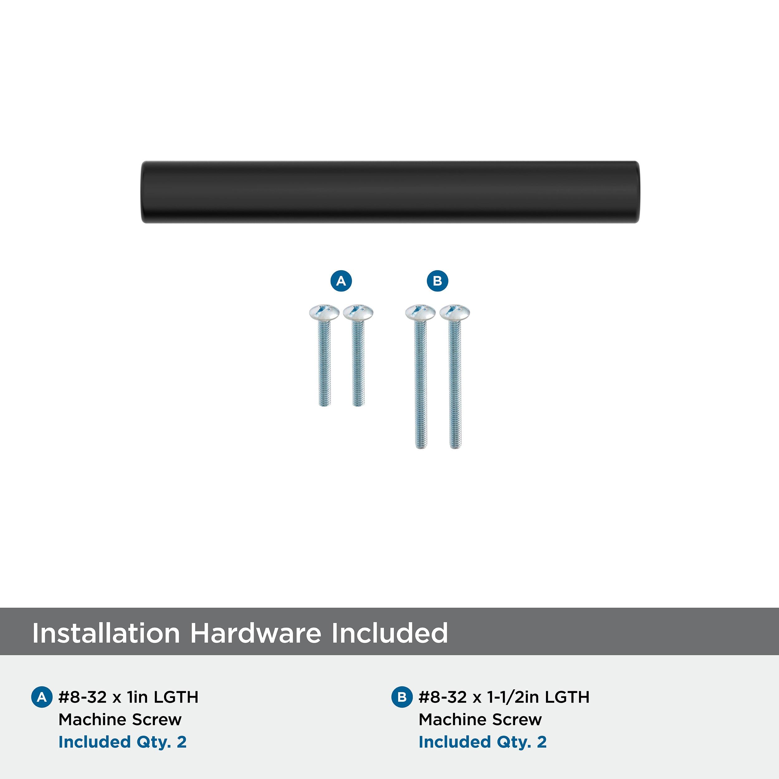 Amerock Versa 3 inch (76mm) Center-to-Center Matte Black Cabinet Pull