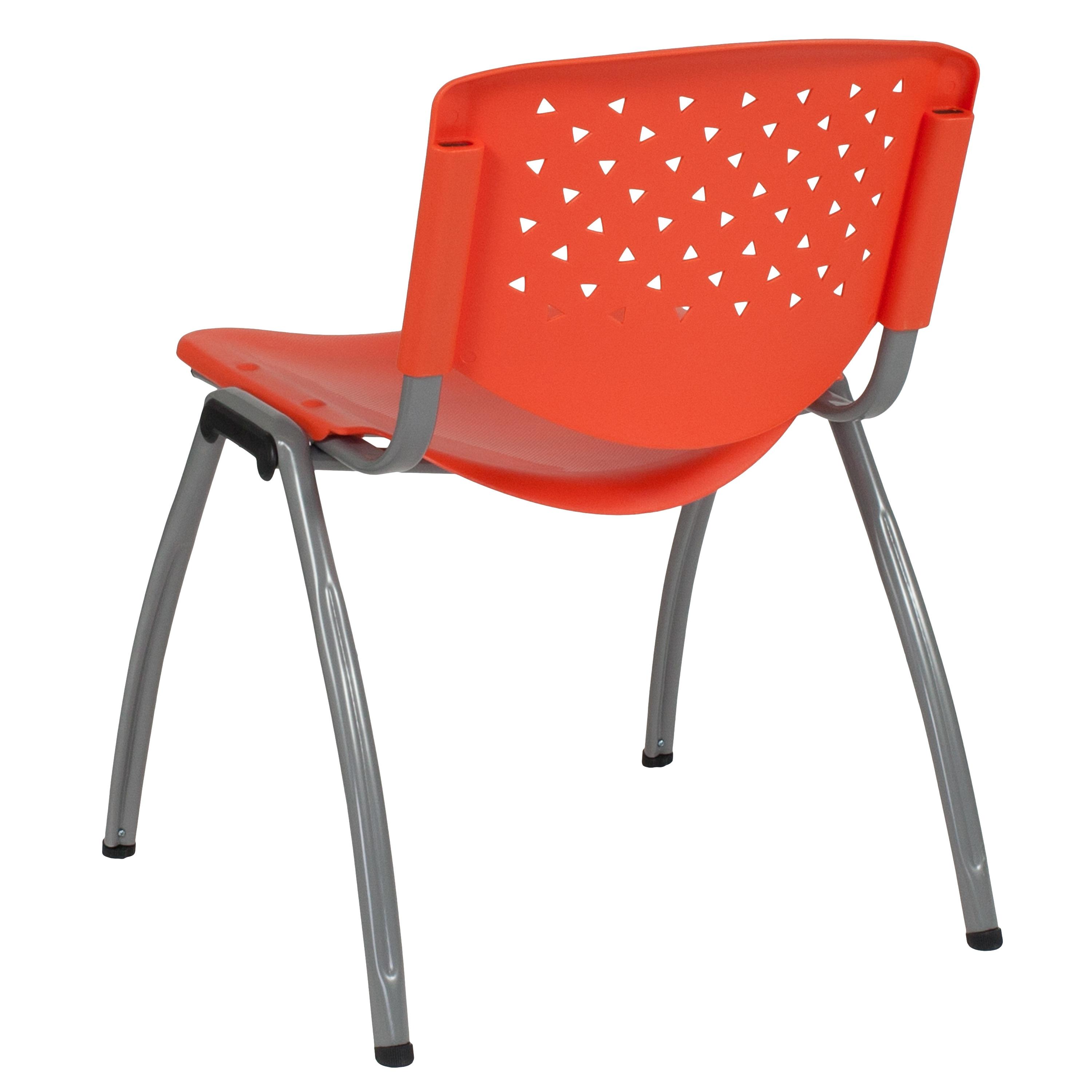 Memphis 880 lb. Capacity Plastic Stack Chair with Powder Coated Frame