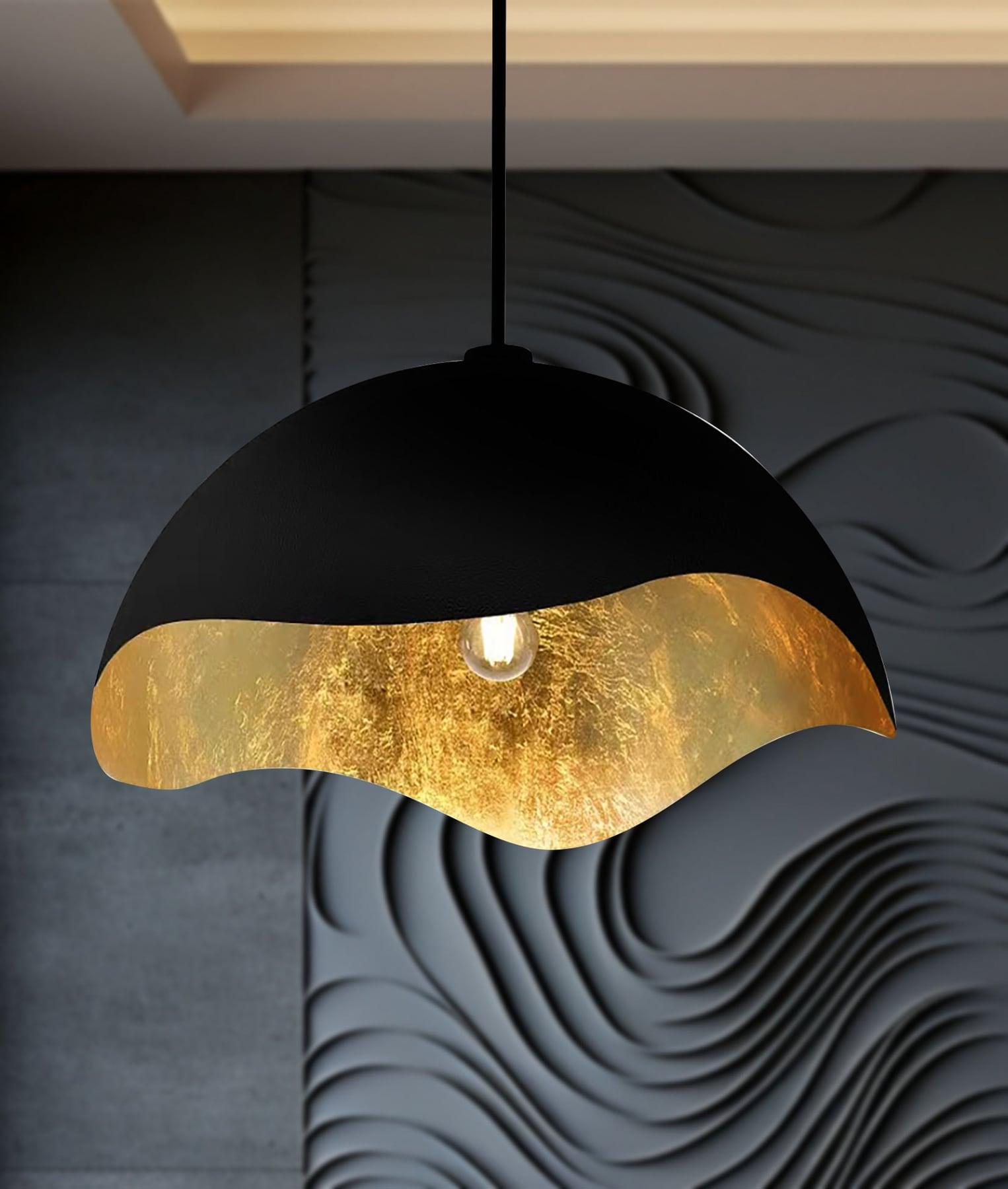 George Kovacs by Minka George Kovacs Eclos 23" Wide 1 Light Pendant In Sand Coal W/Gold Leaf Finish