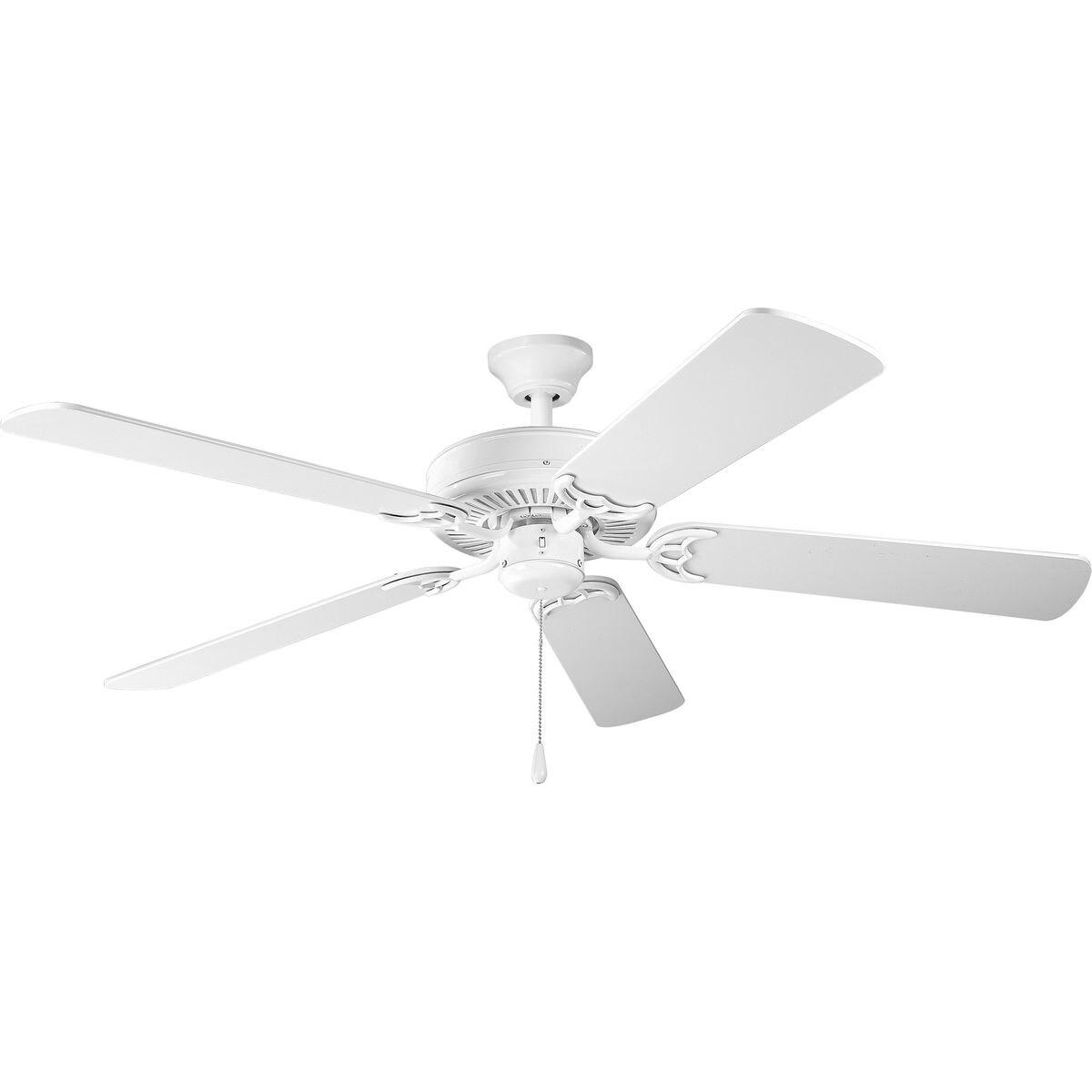 P2501-30-Progress Lighting-AirPro - Wide - Ceiling Fan in Transitional style - 52 Inches wide by 13.5 Inches high-White/Washed Oak Finish