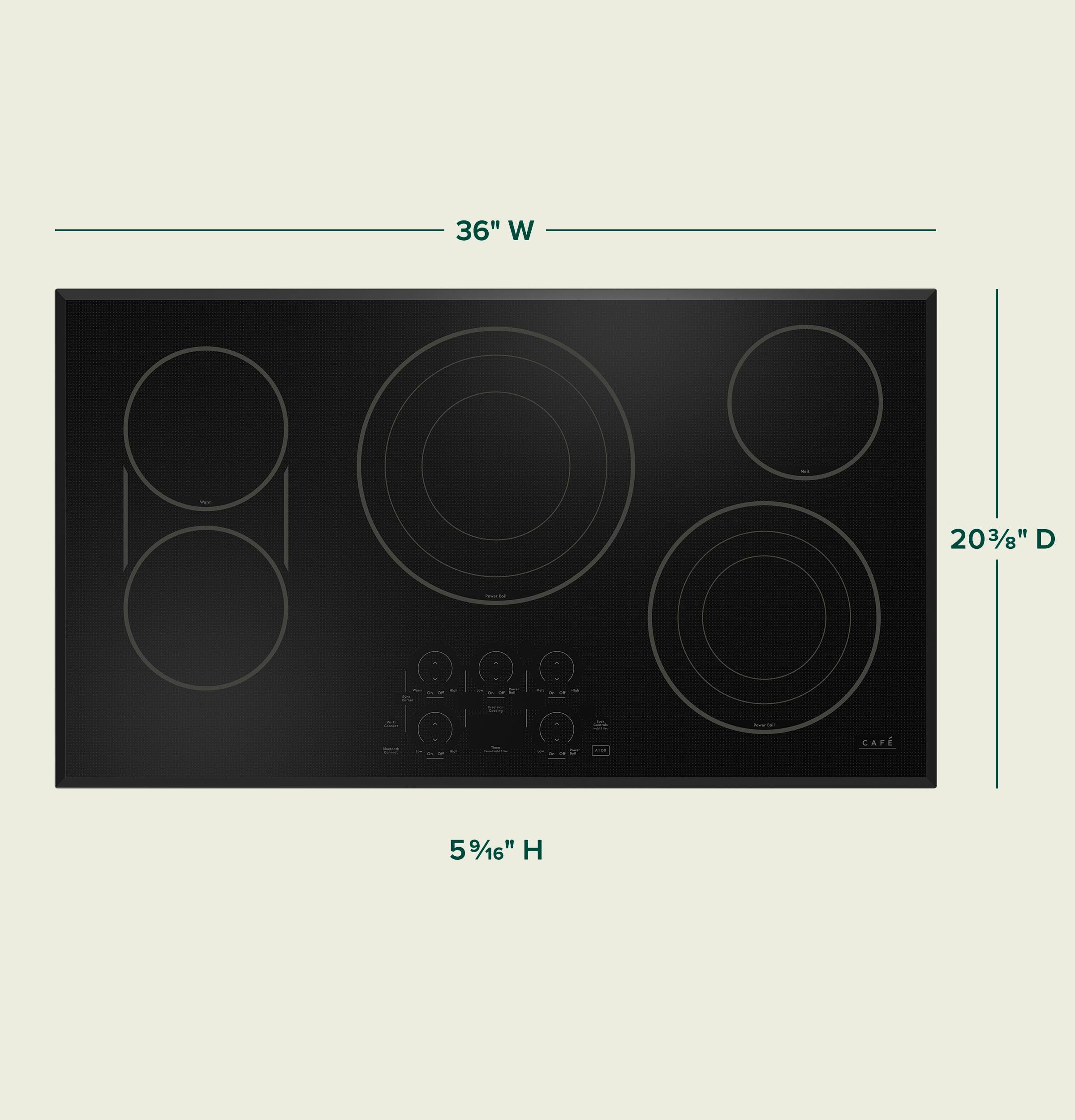 36.13" Electric Cooktop with 5 Elements