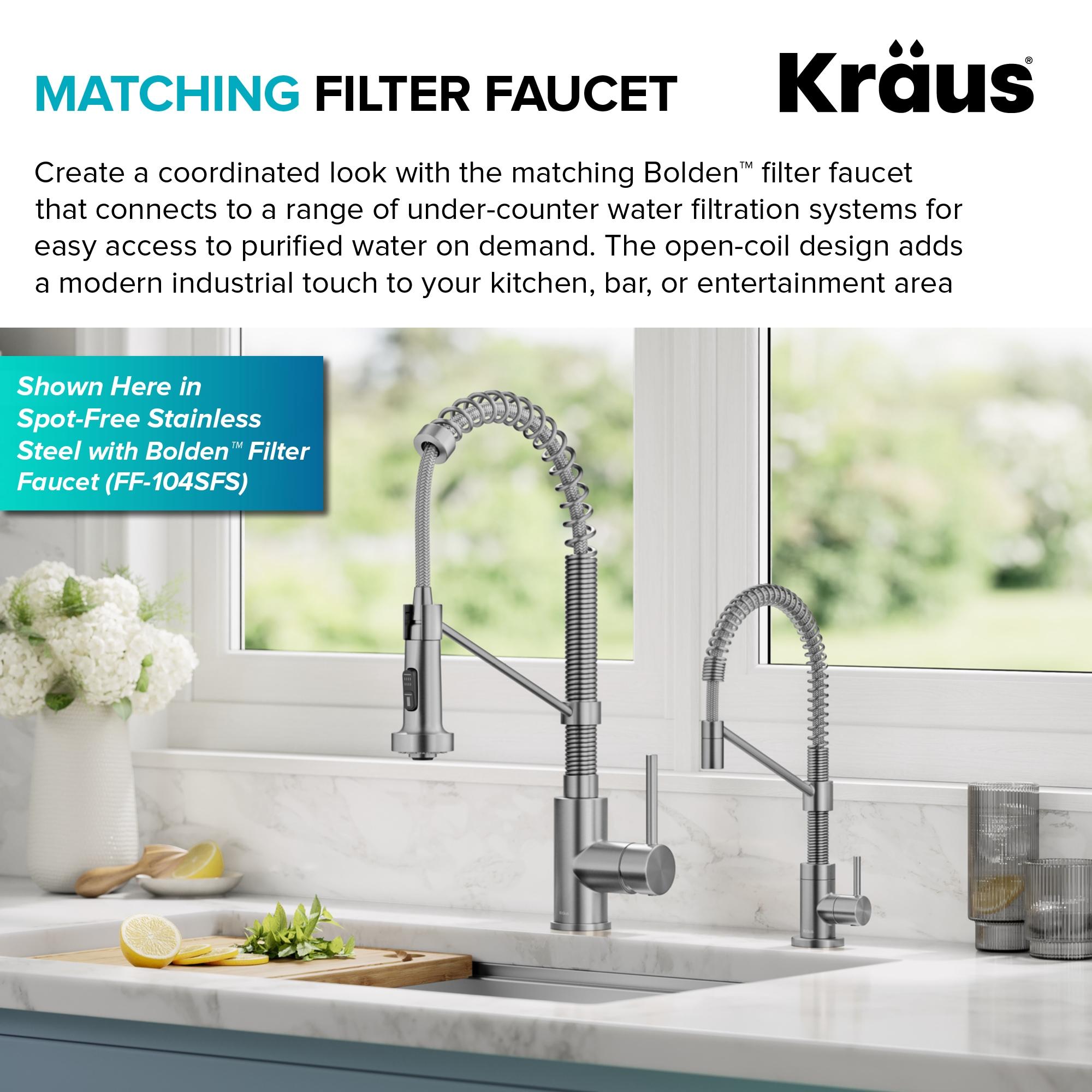 KRAUS Bolden Commercial Style 2-Function Single Handle Pull Down Kitchen Faucet