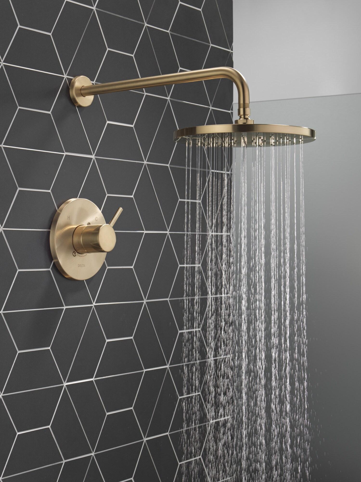 Modern Raincan Round Single-Function Shower Faucet Set, Valve Trim Kit, Rainfall Shower Head