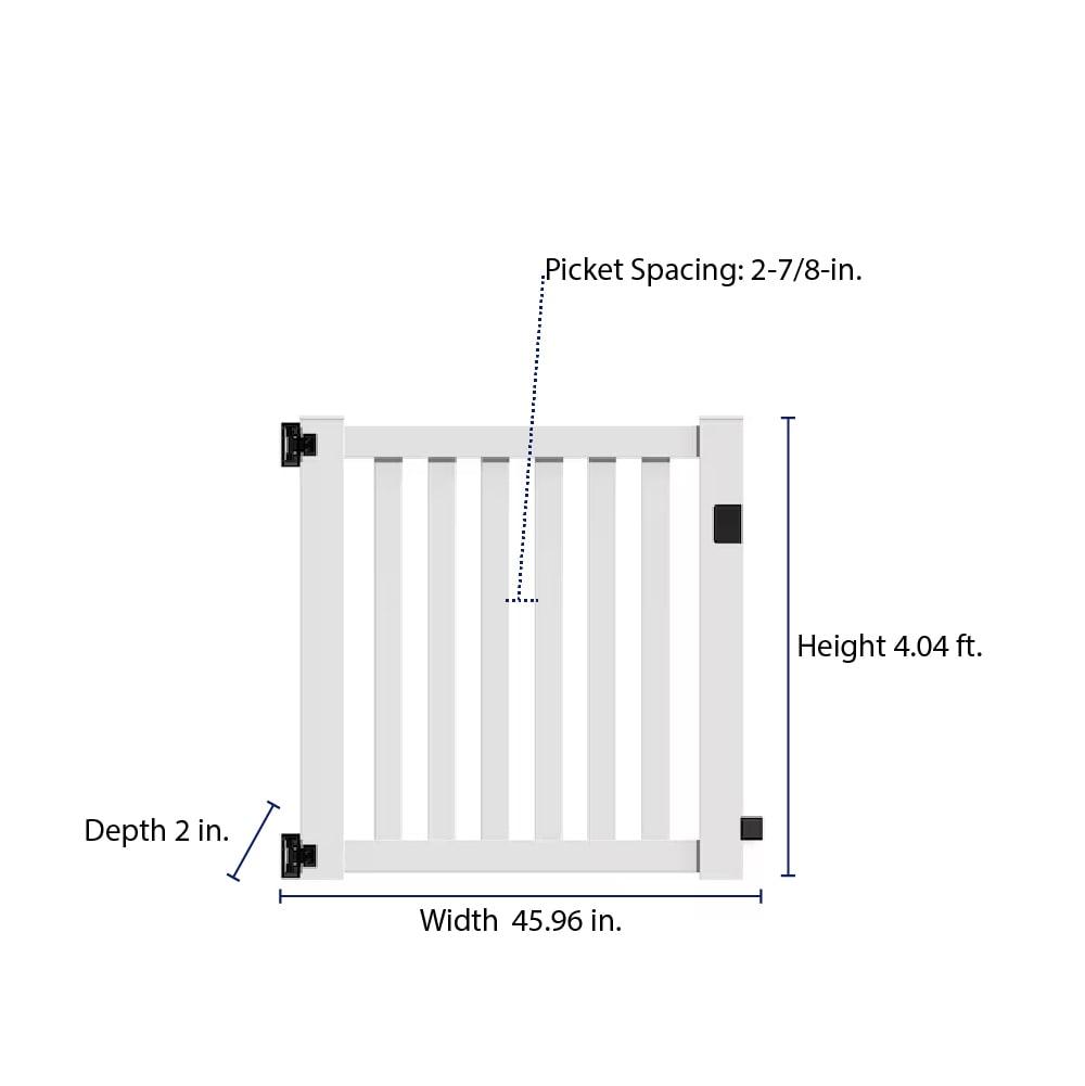 Barrette Outdoor Living White Vinyl Gate