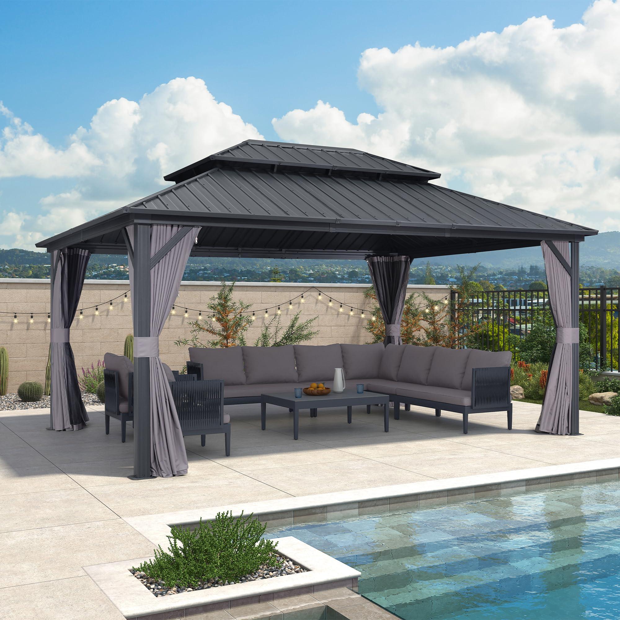 Purple Leaf Aluminum Patio Gazebo