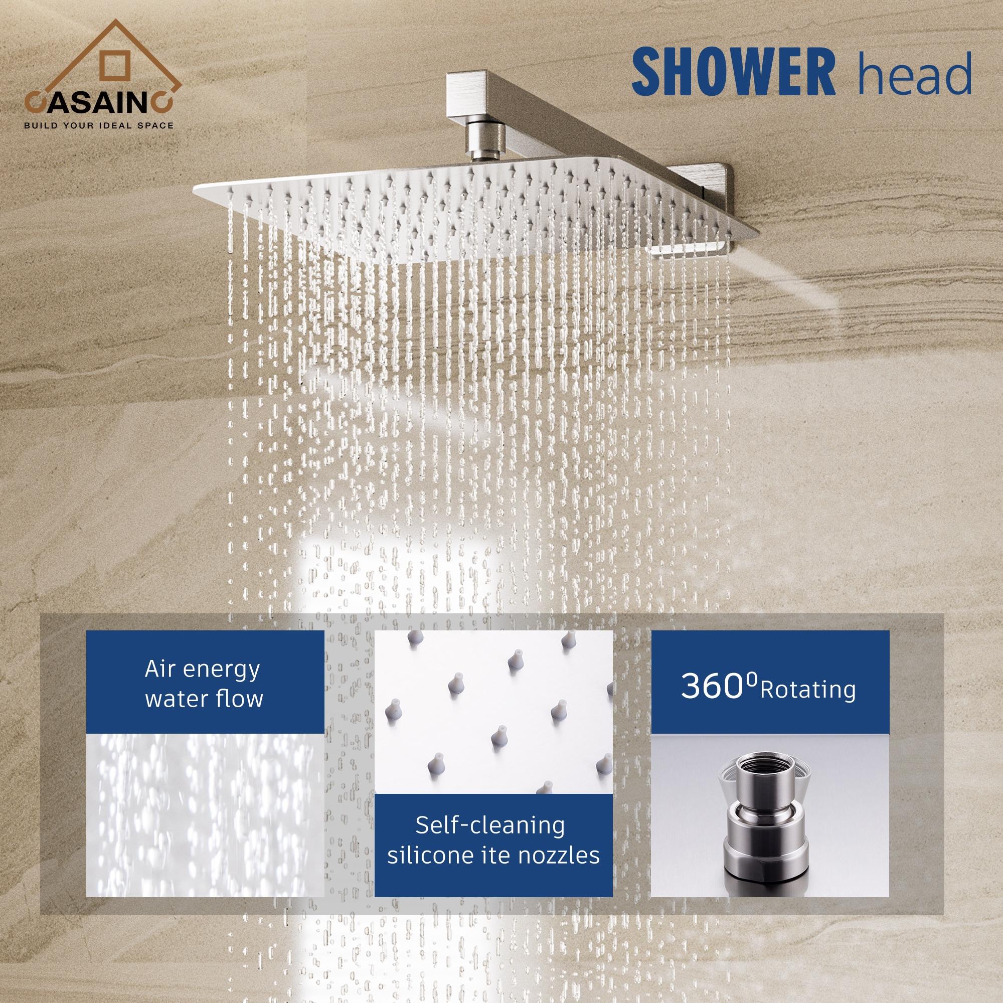 10 inch Wall Mounted Pressure Balanced Complete Shower System With 3 Setting Shower Handheld