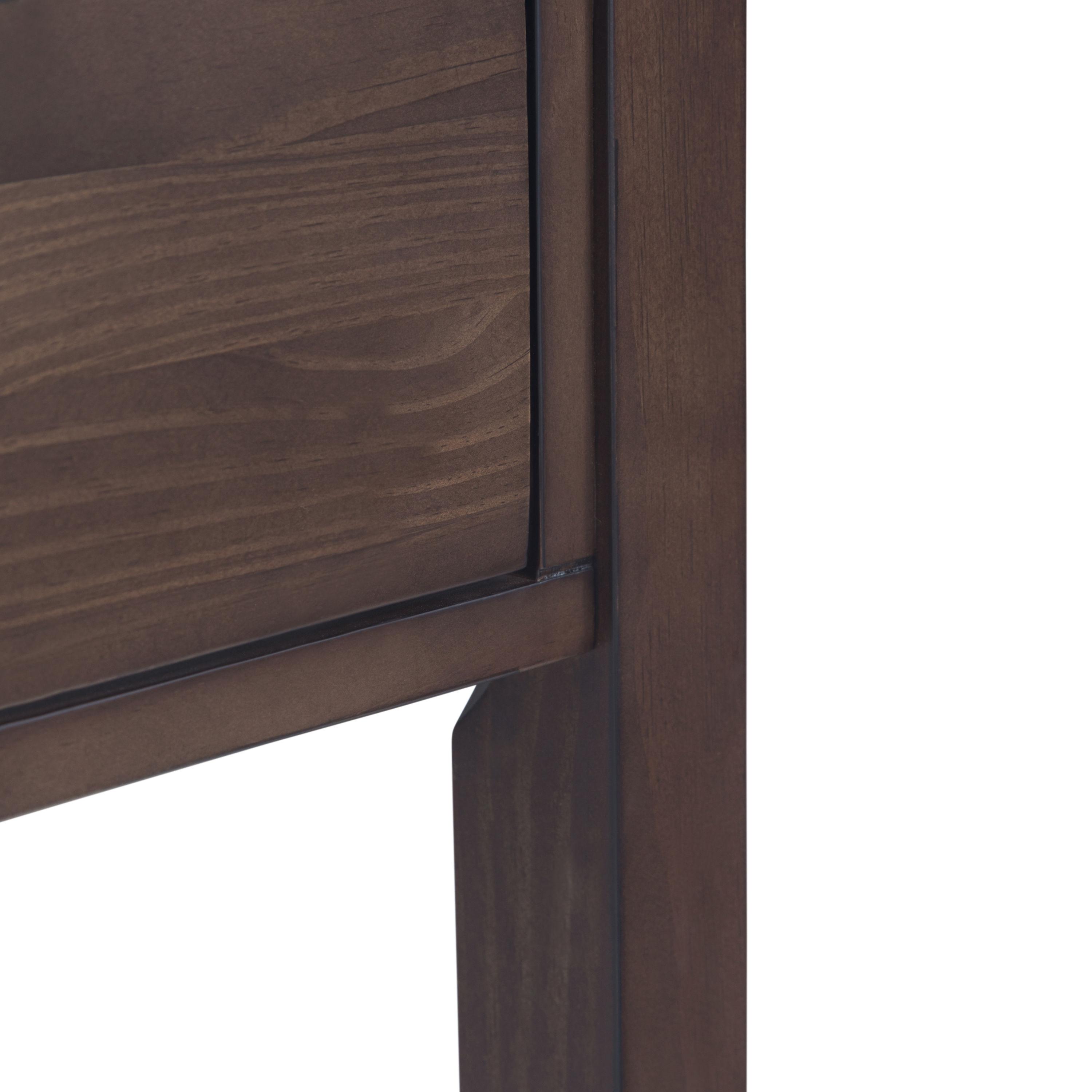 Simpli Home Hollander Console Table in Walnut Brown