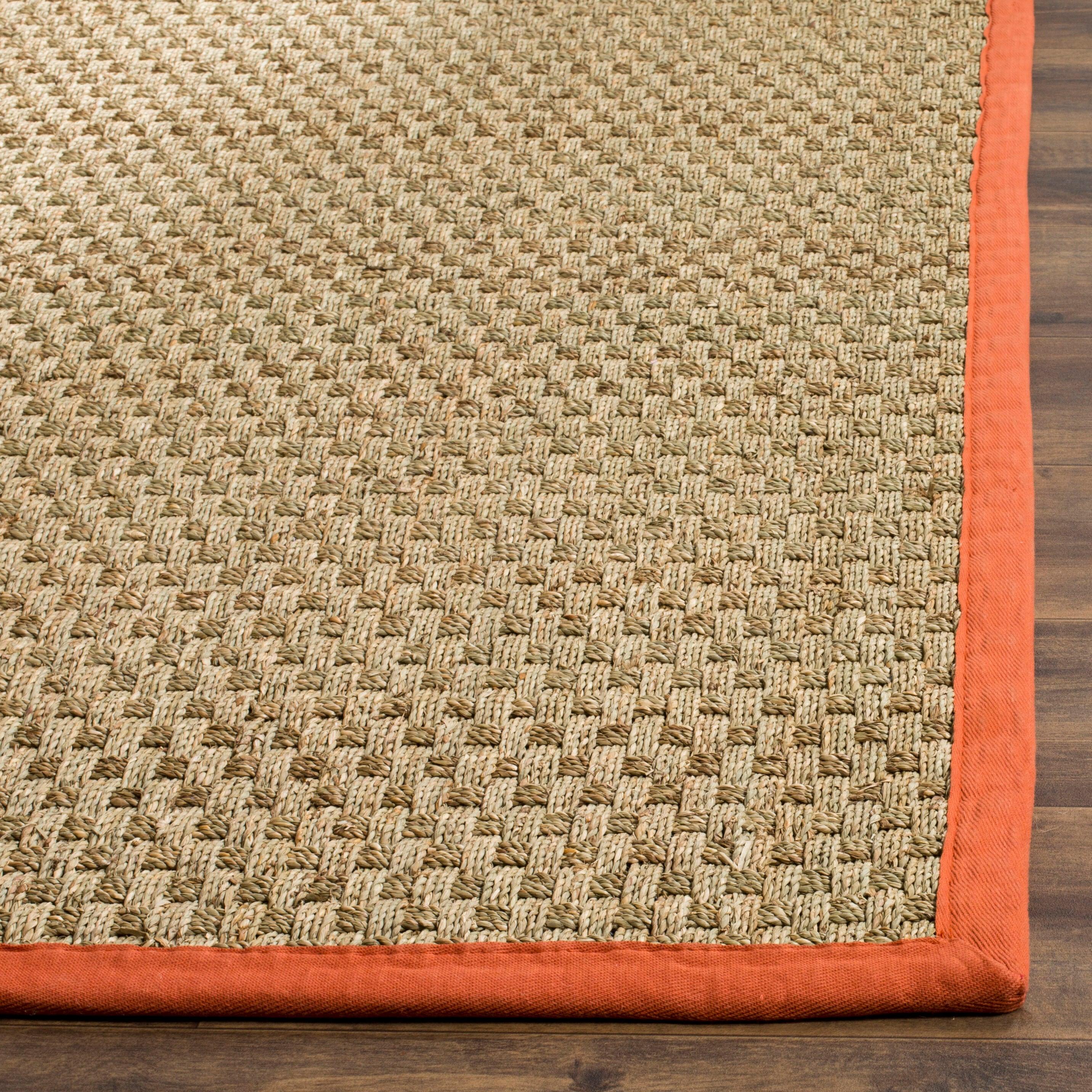 Natural Fiber NF114 Power Loomed Indoor Accent Rug - Natural/Rust - 2'x3' - Safavieh.