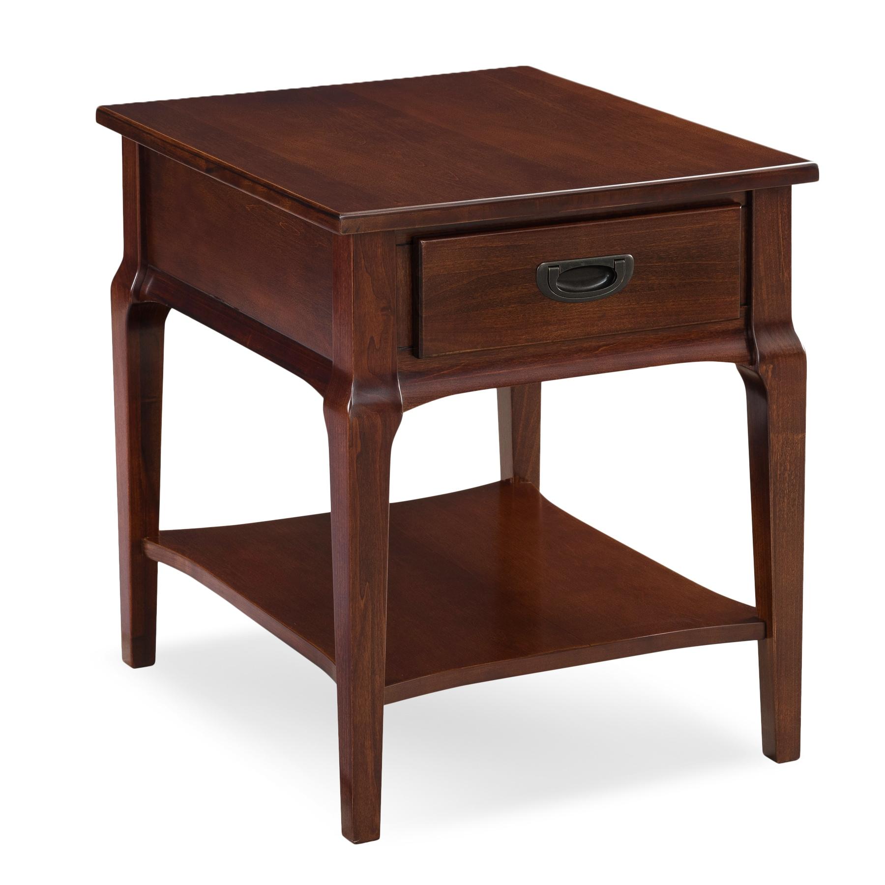 Heartwood Cherry Solid Wood End Table with Storage