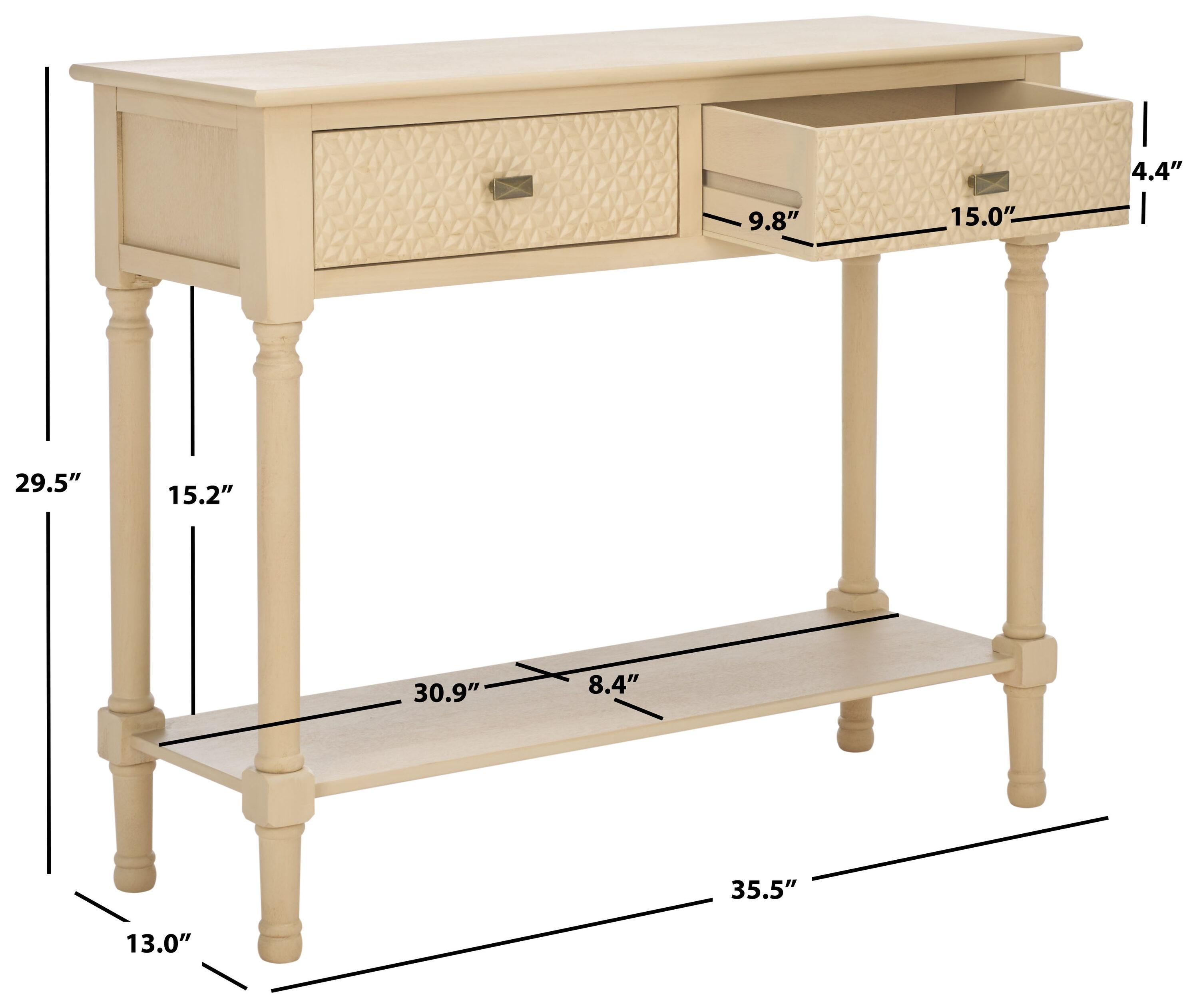 Halton 2 Drawer Console Table - Natural - Safavieh