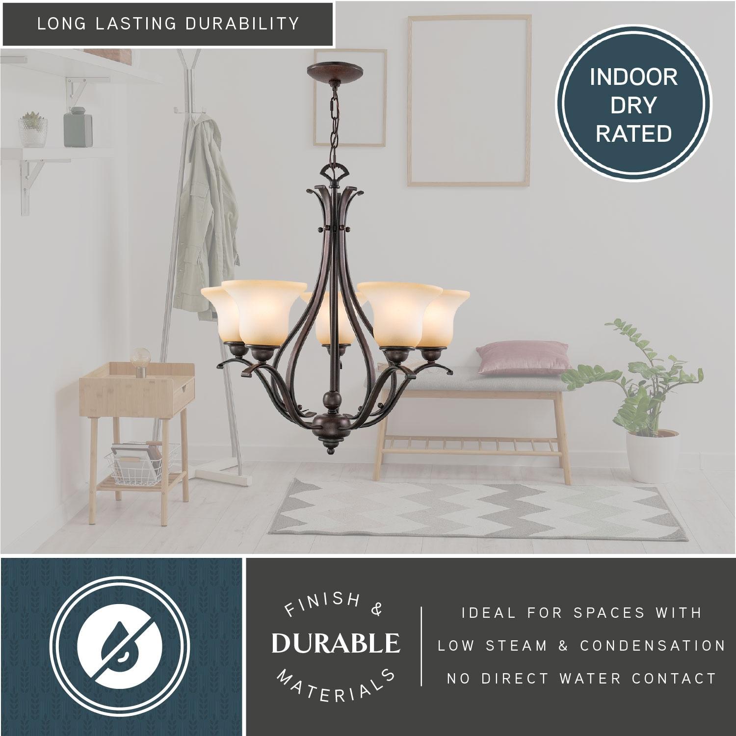 Vaxcel Monrovia 5 - Light Chandelier in  Royal Bronze