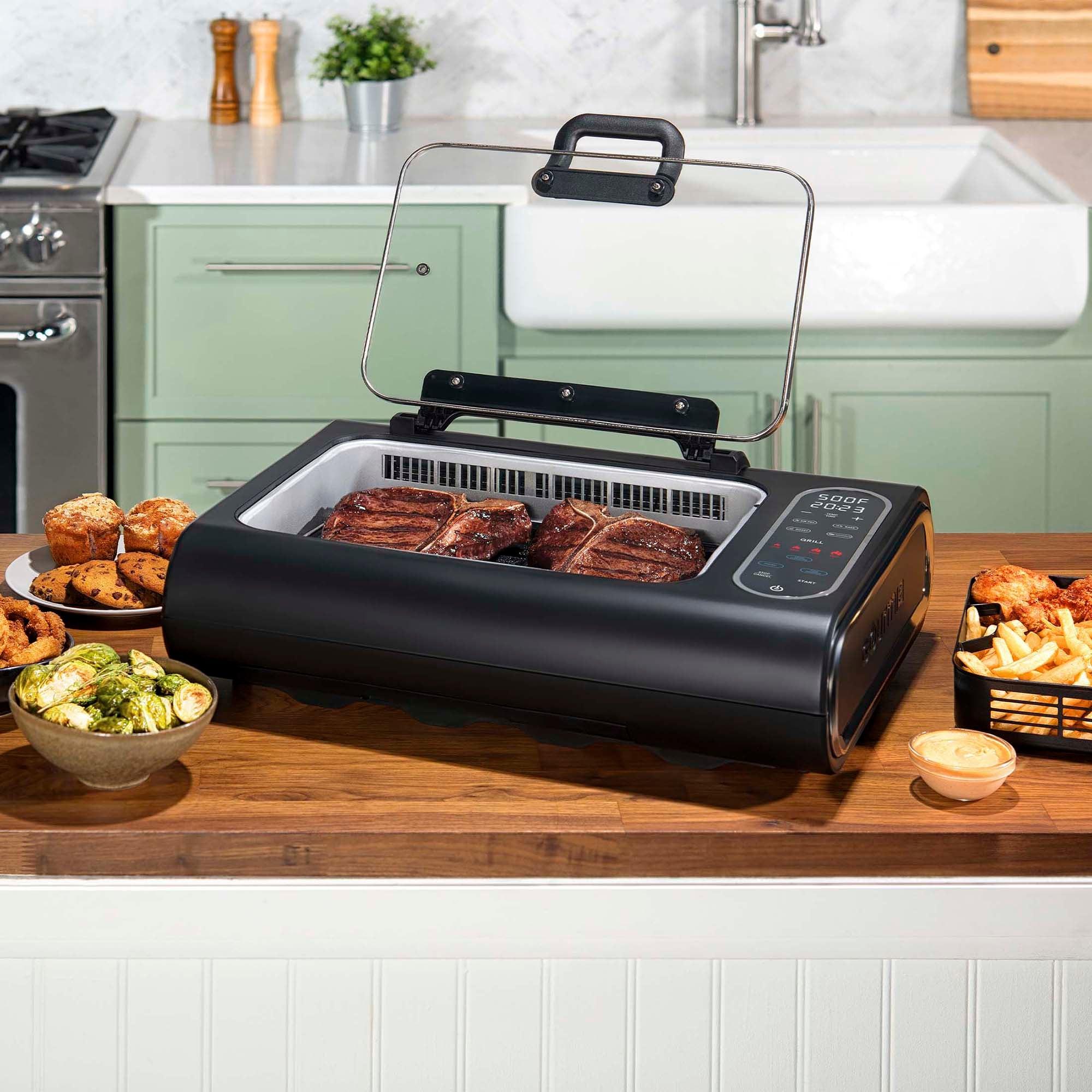 Gourmia Gourmia 6?Qt Smokeless Indoor Grill & Air Fryer FoodStation with Smoke Extracting Technology