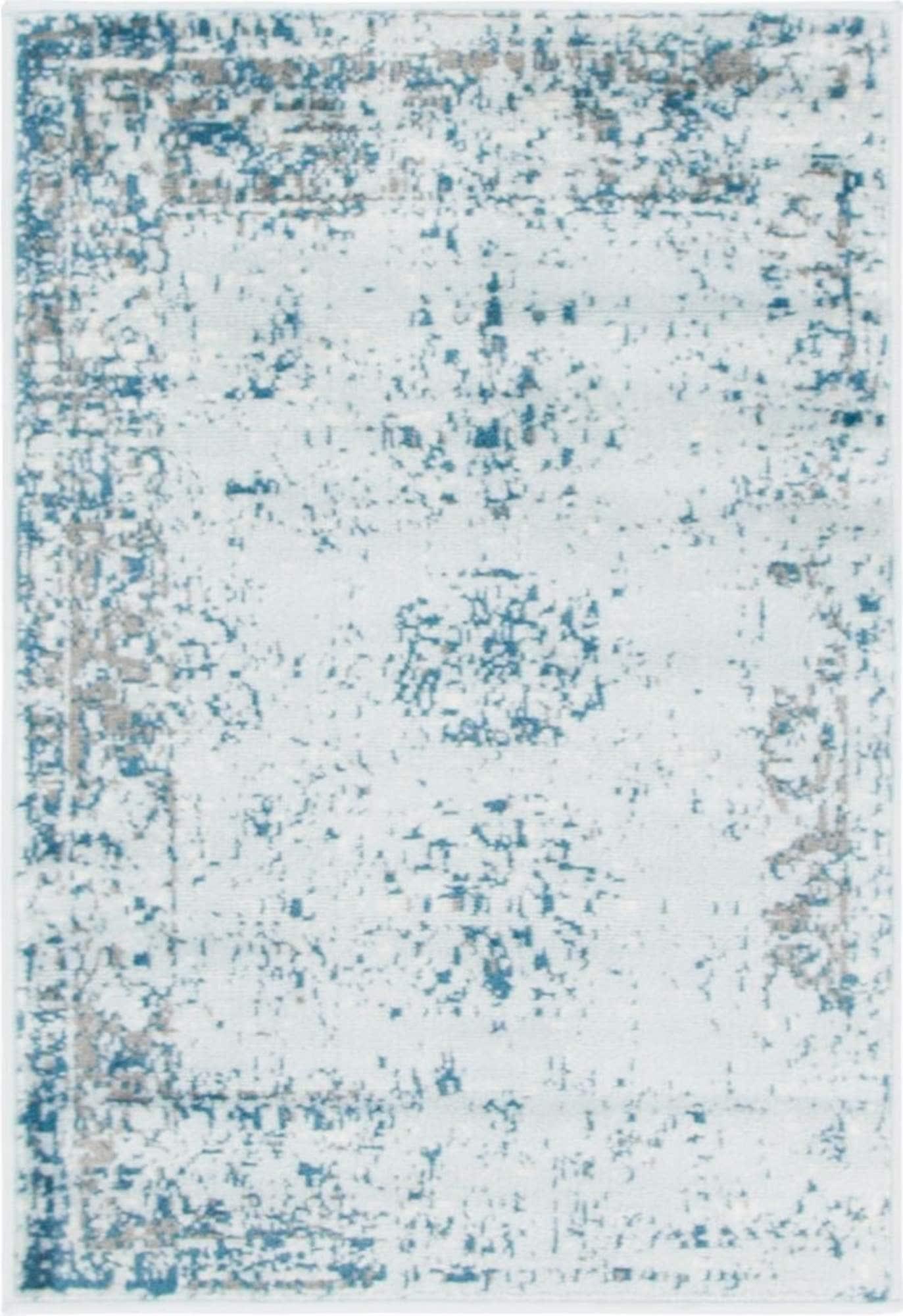 Unique Loom Finsbury Collection Area Rug - Elizabeth (2'  x 3' Rectangle Blue/Ivory)