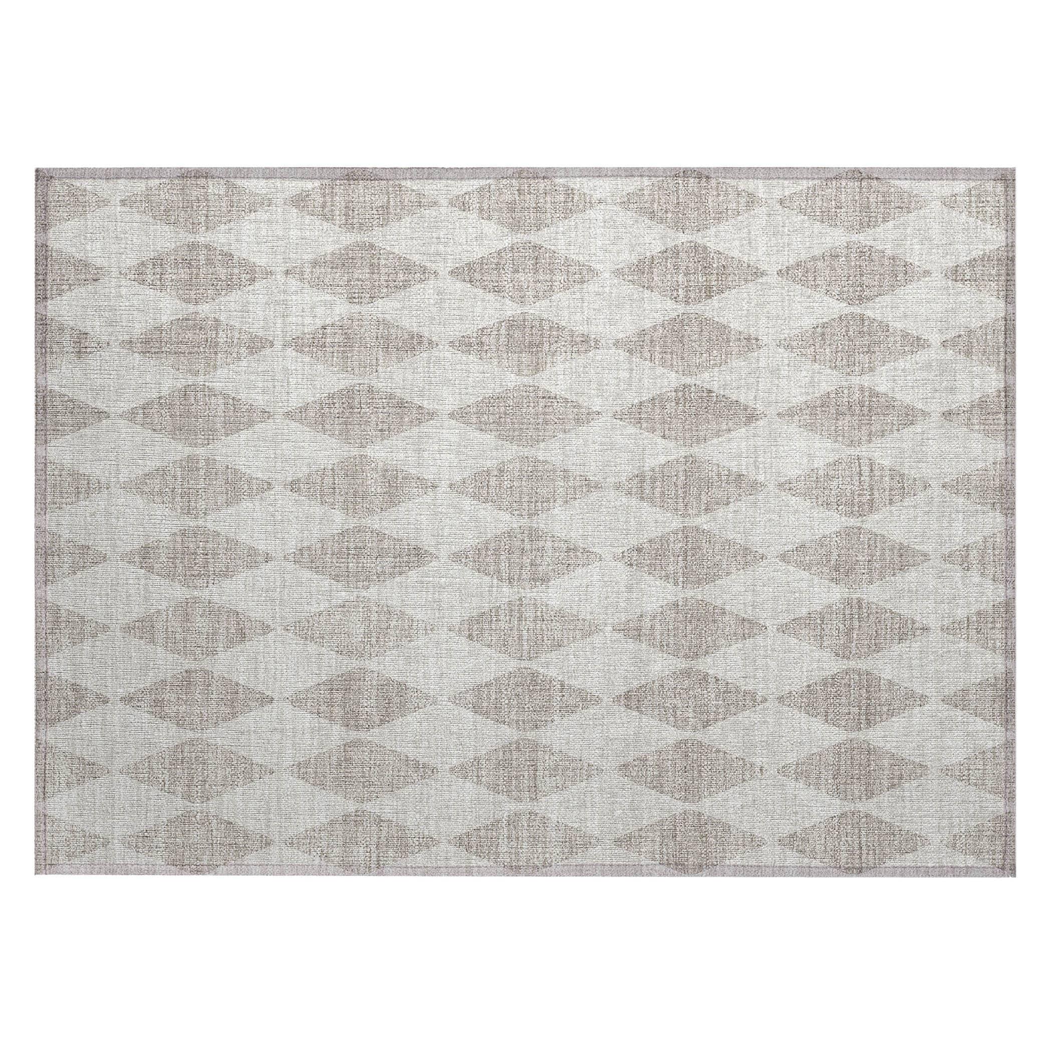 Addison Rugs Chantille Indoor/Outdoor Transitional Diamonds Beige Washable Rectangle Rug, 1'8" x 2'6"