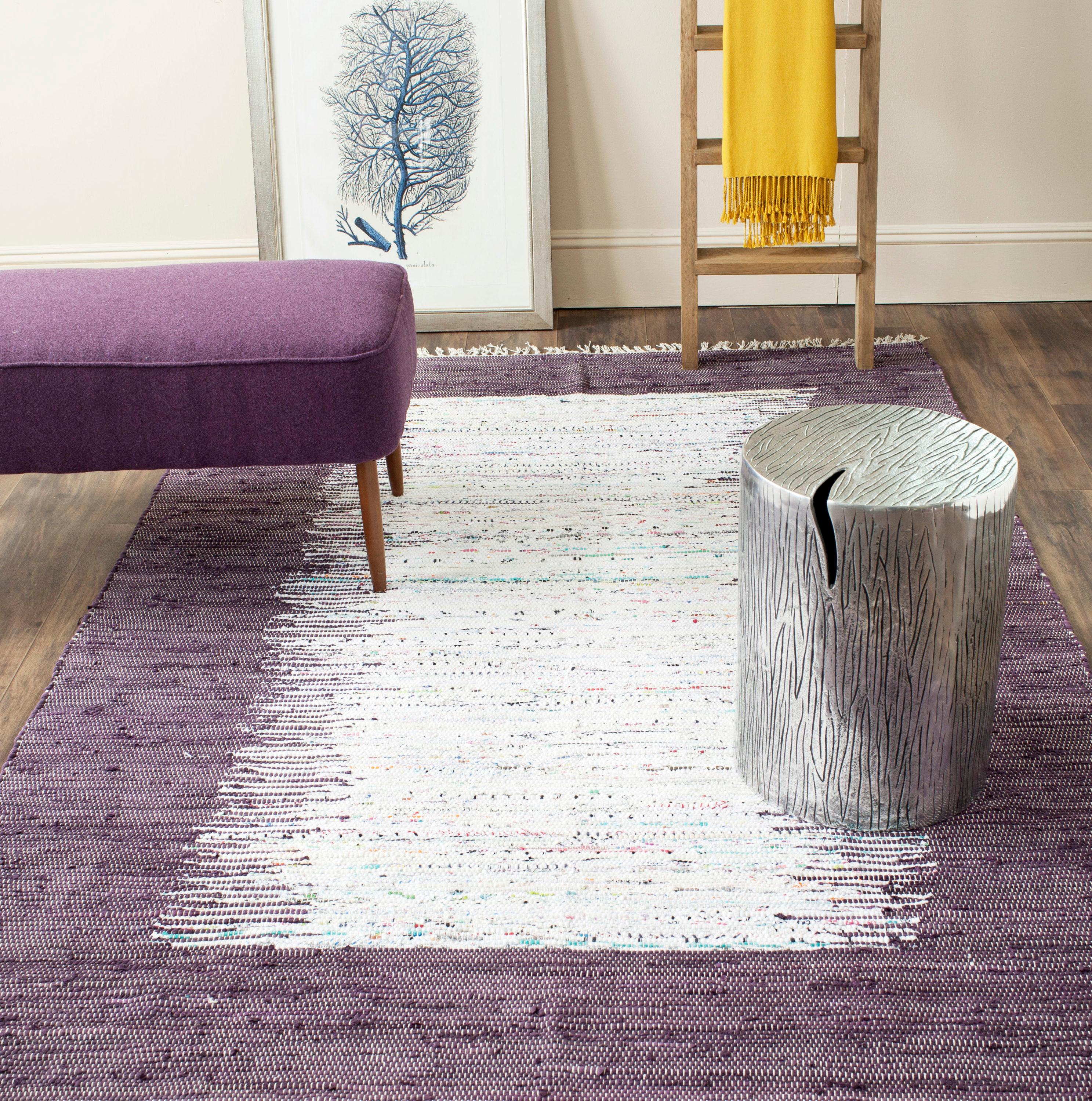 Montauk MTK711 Hand Woven Indoor Area Rug - Ivory/Purple - 6'x9' - Safavieh.