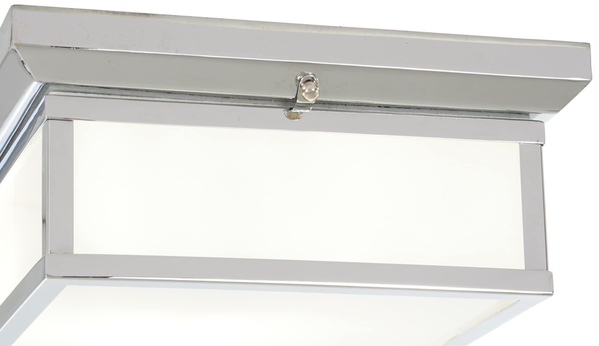 Elegance Chrome 2-Light Flush Mount with Etched White Glass