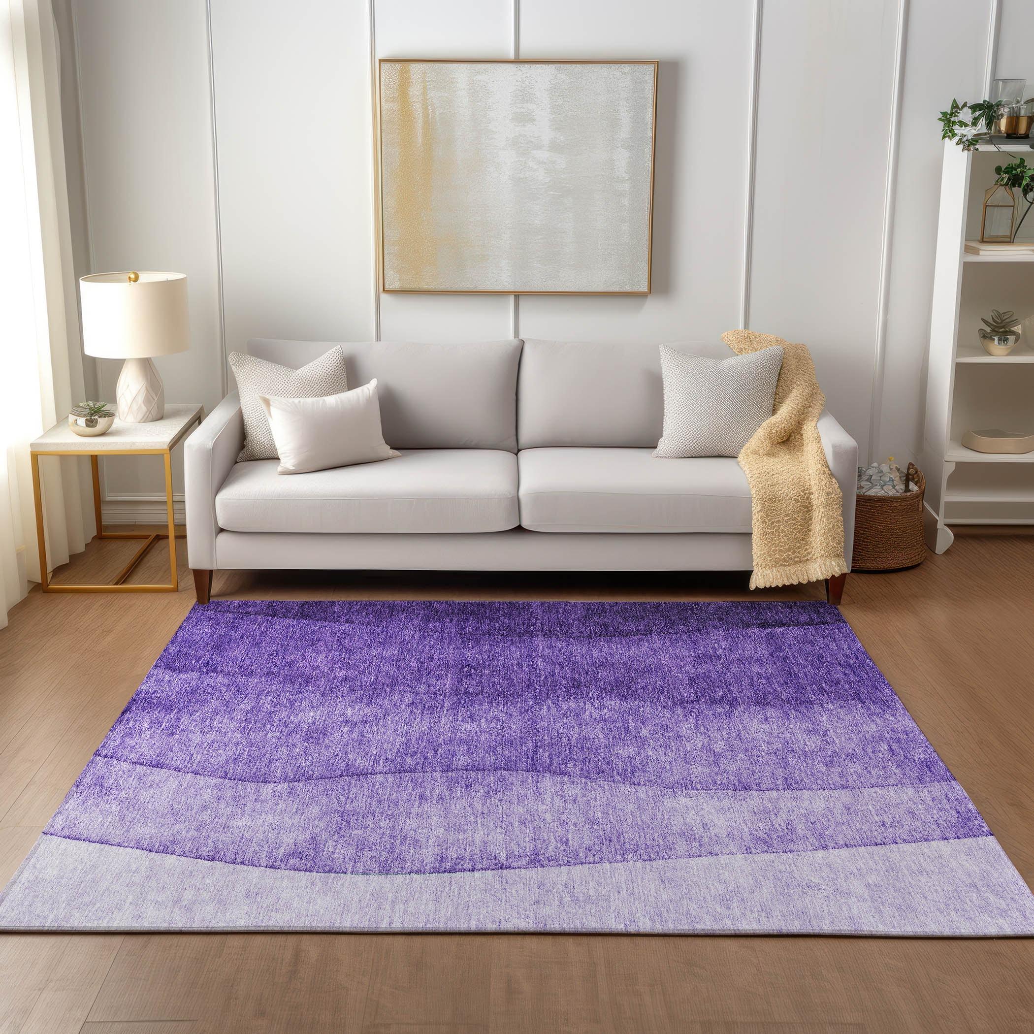 Addison Rugs Machine Washable Indoor/ Outdoor Chantille Contemporary Ombre Rug Purple - 8' x 10'