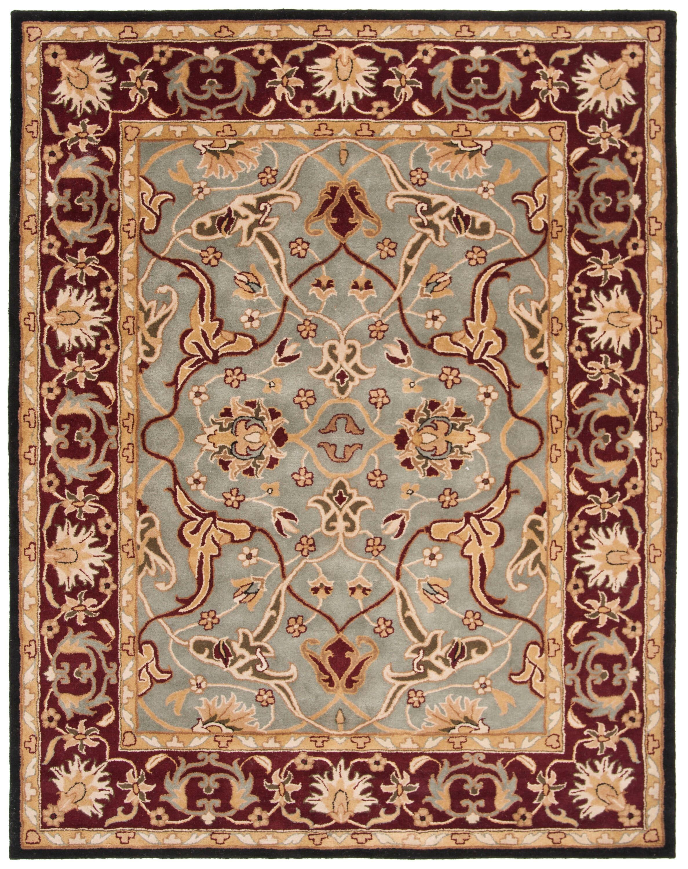 Heritage HG794 Hand Tufted Area Rug - Light Blue/Red - 5'x8' - Safavieh.
