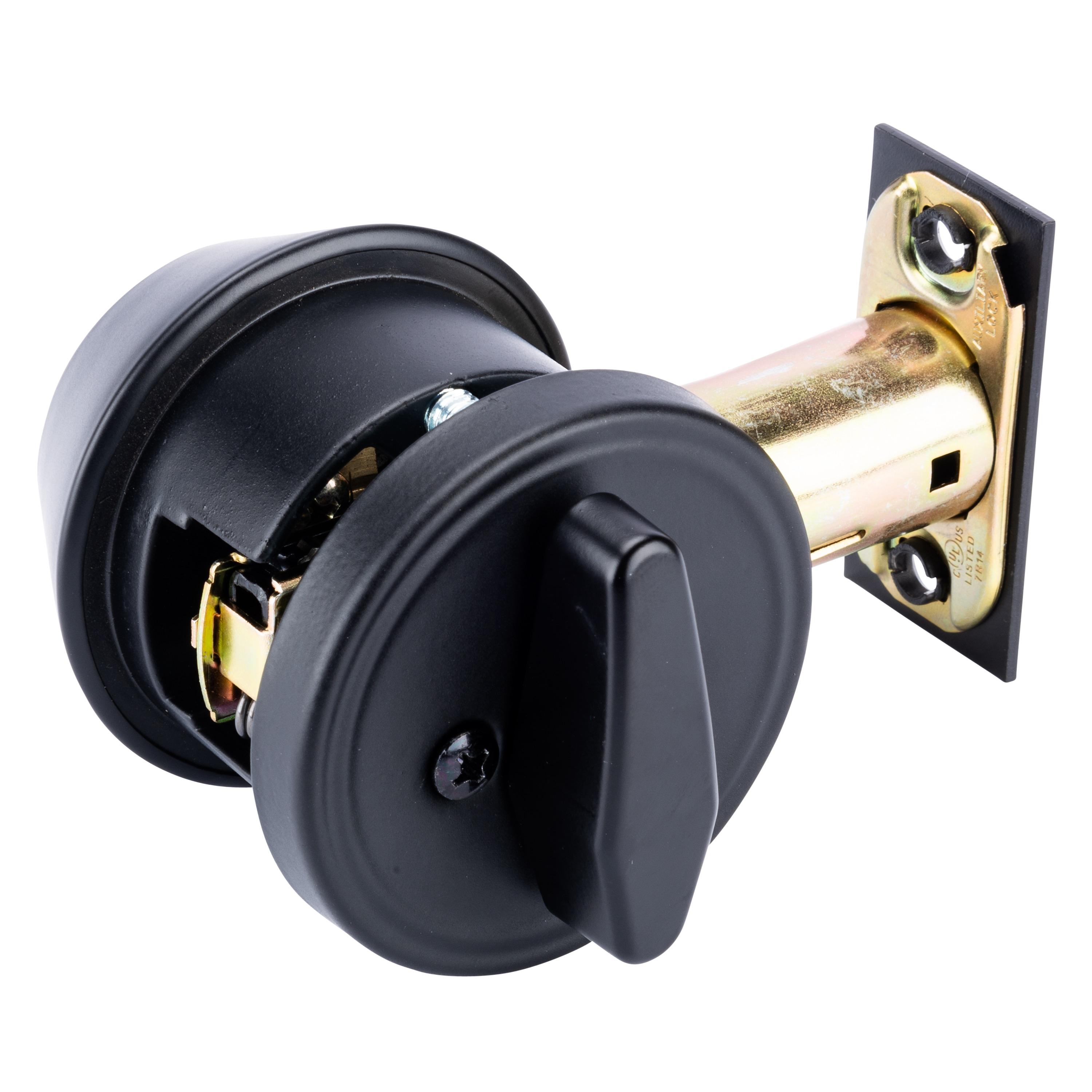 BRINKS Commercial - Single Cylinder Deadbolt Lock, Matte Black Finish - Meets ANSI Grade 1 Standards and has 3-Hour UL Fire Rating