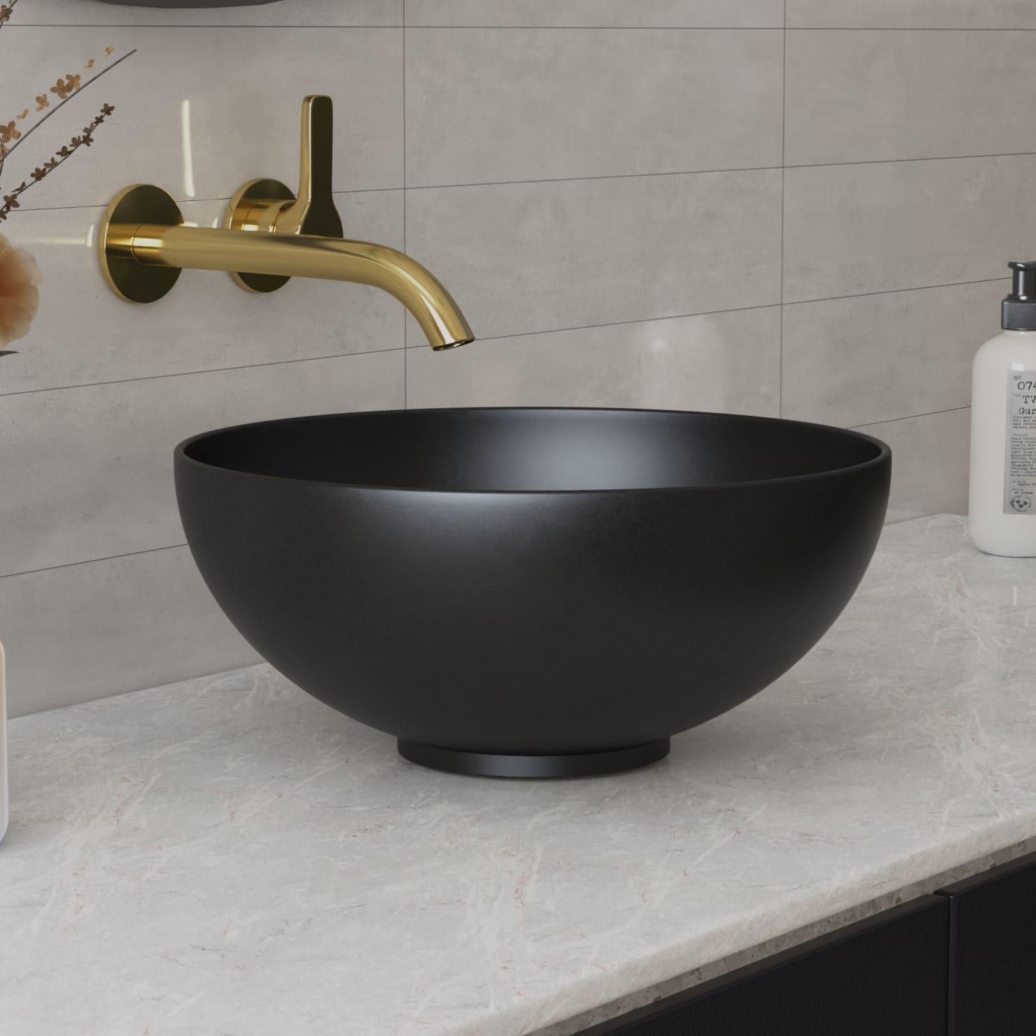 DeerValley Symmetry 13" x 13'' Circular/Round Vitreous Vessel Bathroom Sink