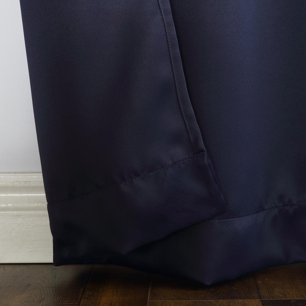 40"x84" Sun Zero Blackout Kenneth Energy Saving Grommet Curtain Panel Navy Blue: Modern Thermal Insulated, Noise Reduction