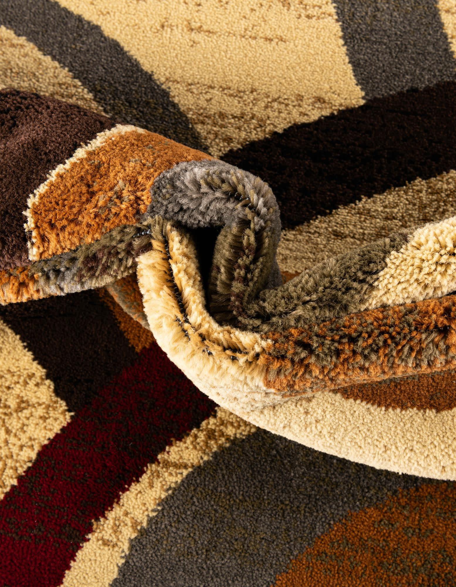 Unique Loom Barista Collection Area Rug - Kona (7' 10" x 10' Rectangle Beige/Black)