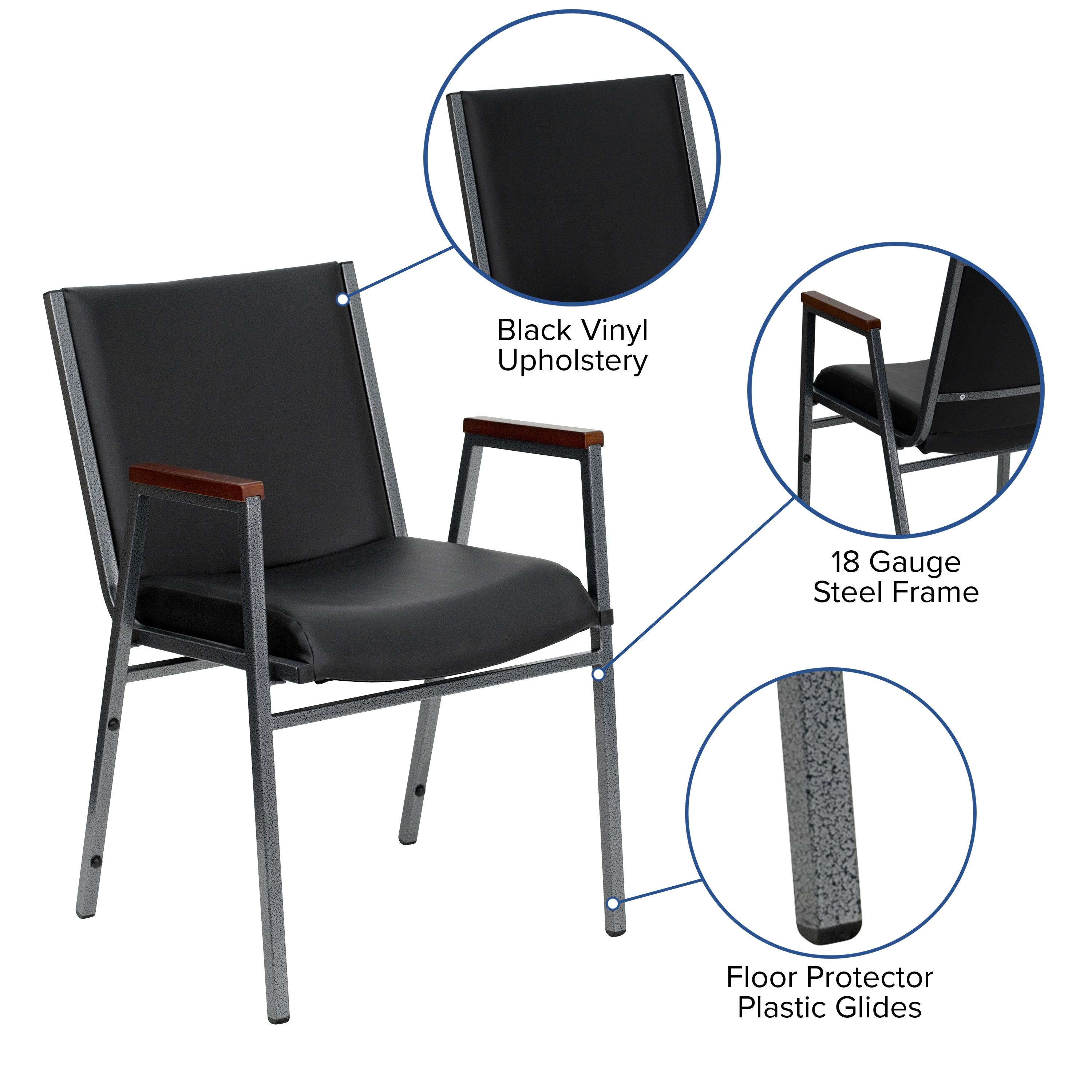 Offex Aliya Heavy Duty Stack Chair with Arms