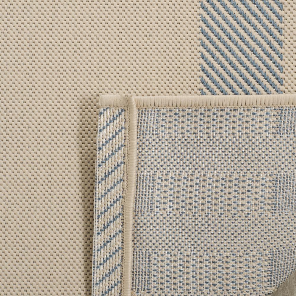 SAFAVIEH Courtyard Benjamin Plaid Indoor/Outdoor Area Rug, Beige/Blue, 9' x 12'