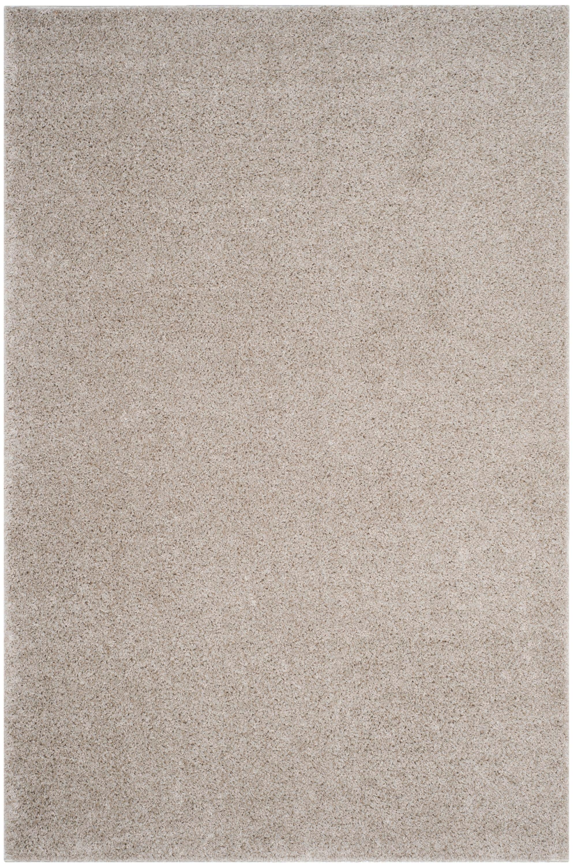 Arizona Shag ASG820 Power Loomed Indoor Area Rug - Linen - 4'x6' - Safavieh