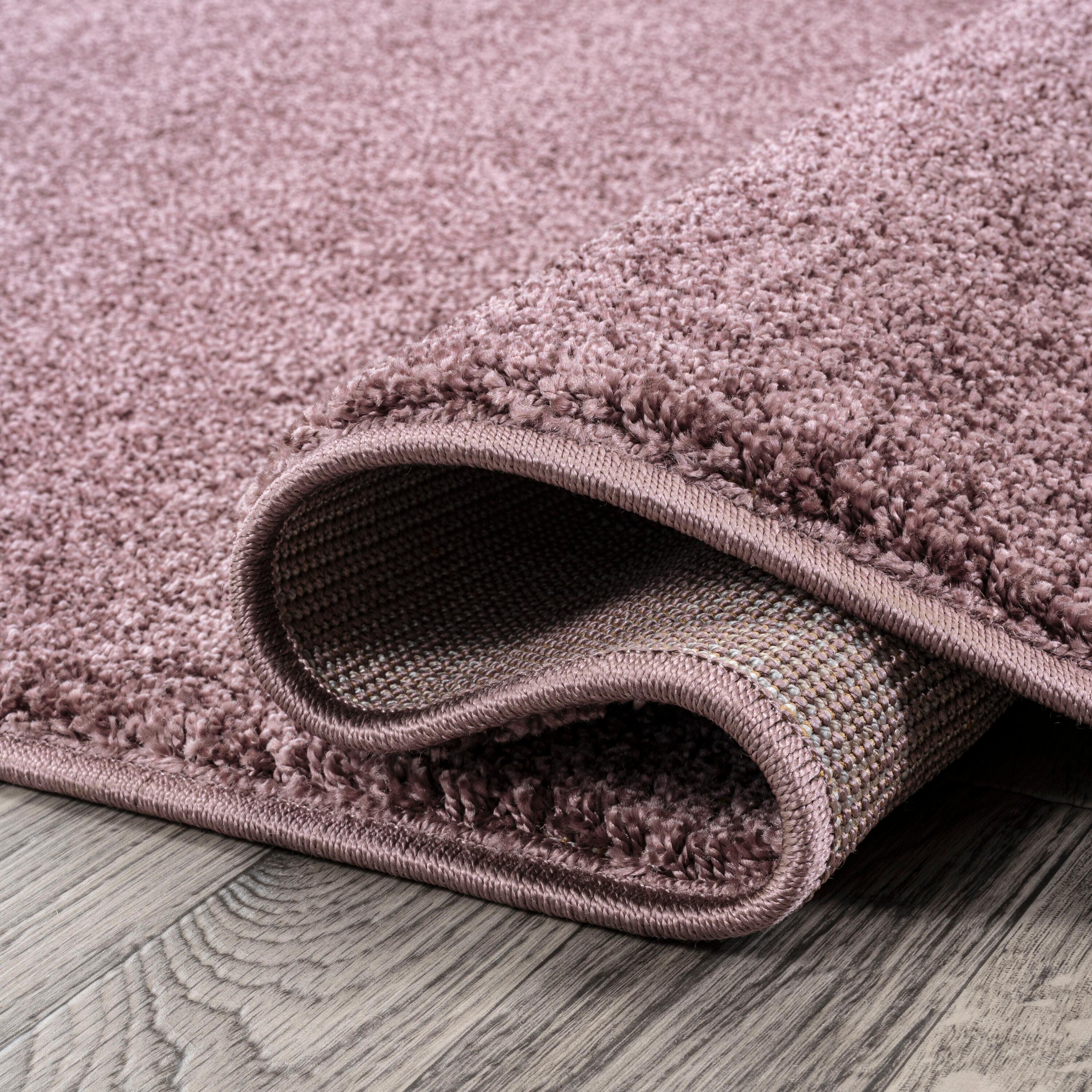 8'x10' Haze Solid Low-Pile, Light Purple - JONATHAN Y