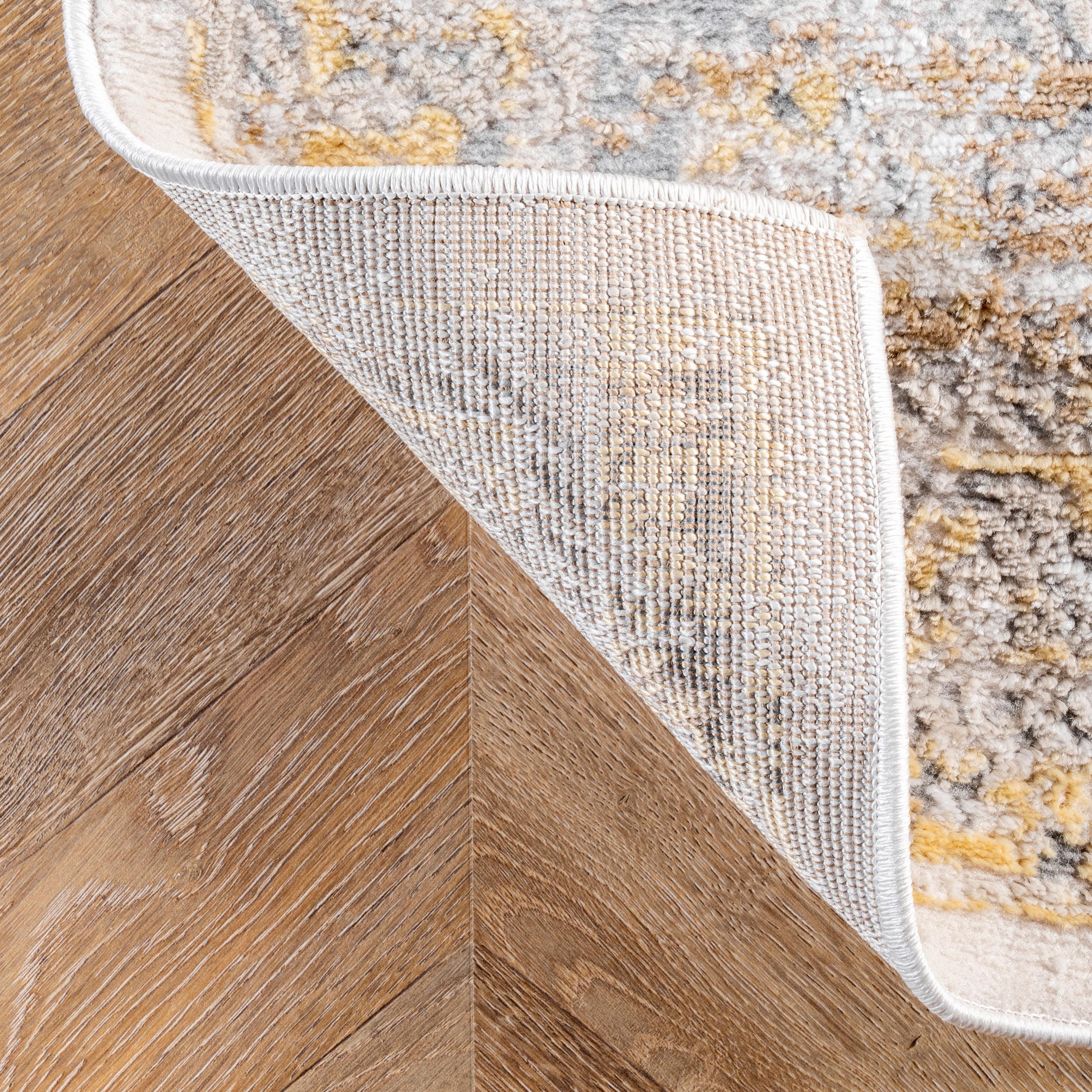Nuloom Madisson Medallion 2x10 Runner Indoor Area Rug for Living Room Bedroom Dining Room Entryway Hallway Kitchen, Gold/Ivory