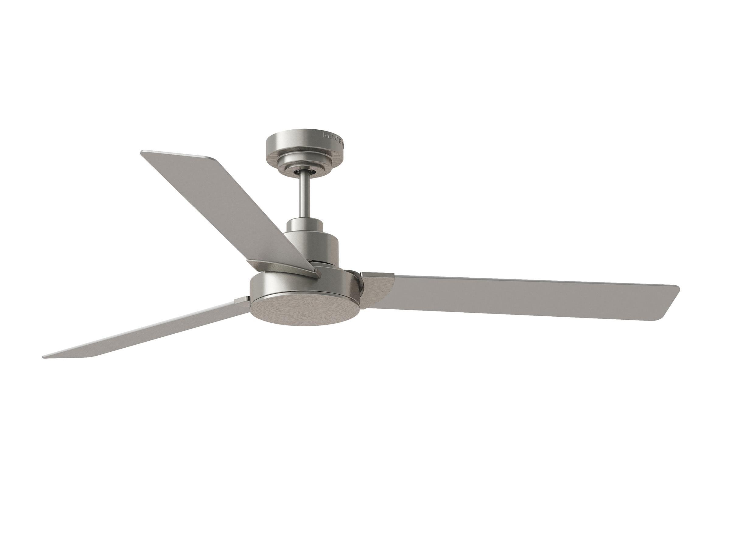 Generation Lighting Jovie 58-in Brushed Steel with Silver/American Walnut reversible blades Blades Propeller Ceiling Fan Without Light ( 3 -Blade )