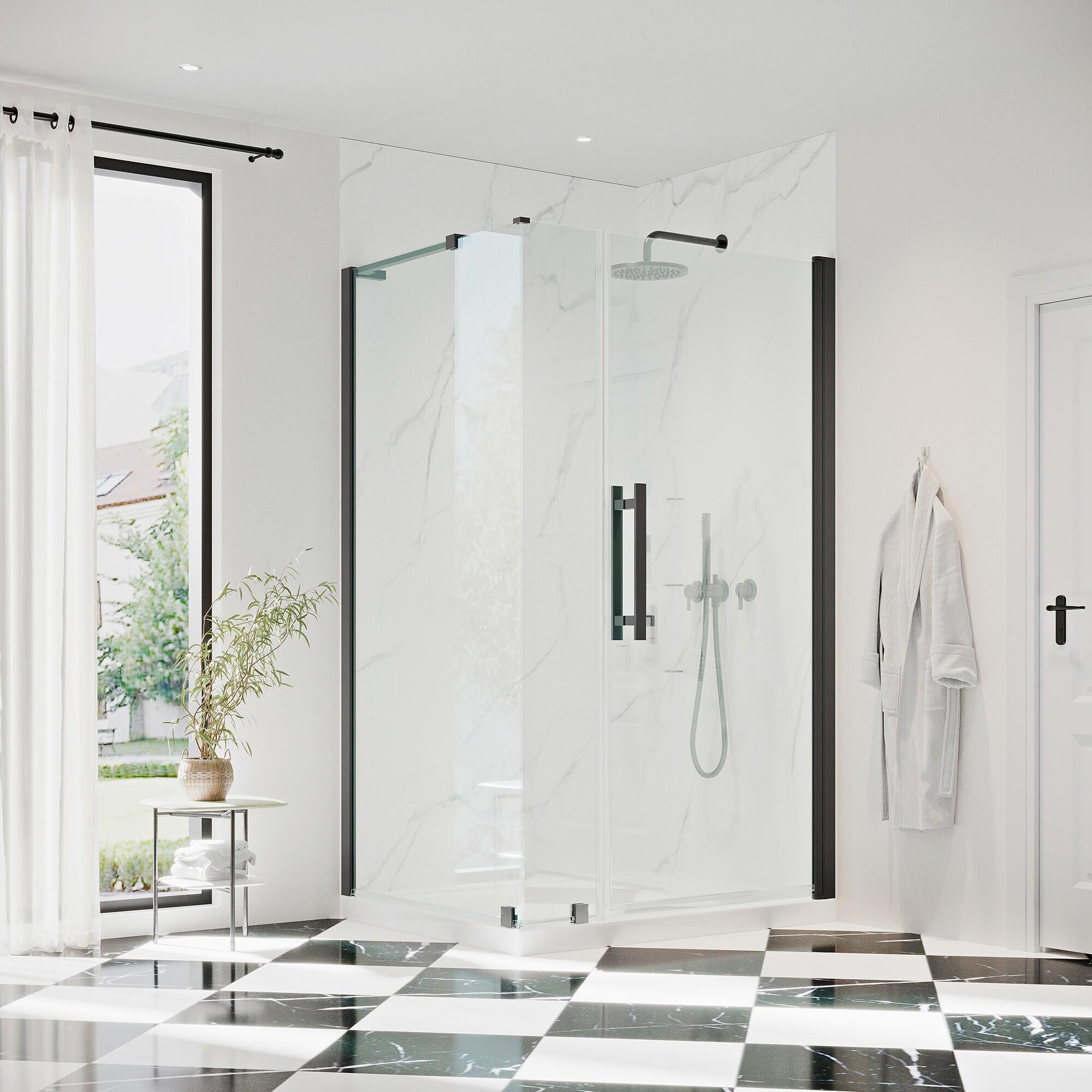 Ove Decors Endless Tampa-Pro 35" W x 72" H Corner Frameless Shower Kit, Door, Panel TP0142300