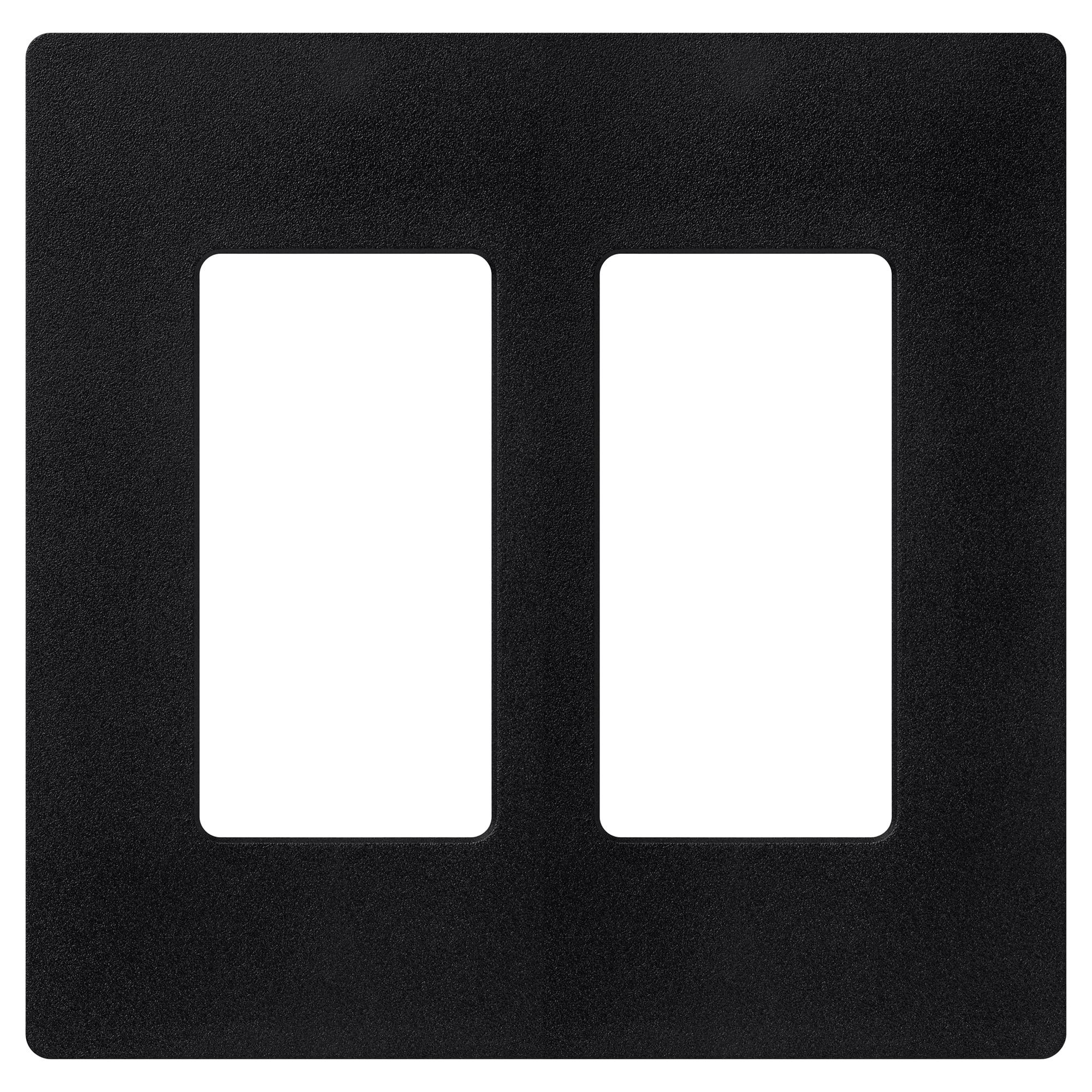 Claro 2 Gang Wall Plate for Decorator/Rocker Switches, Satin, Midnight (SC-2-MN) (1-Pack)