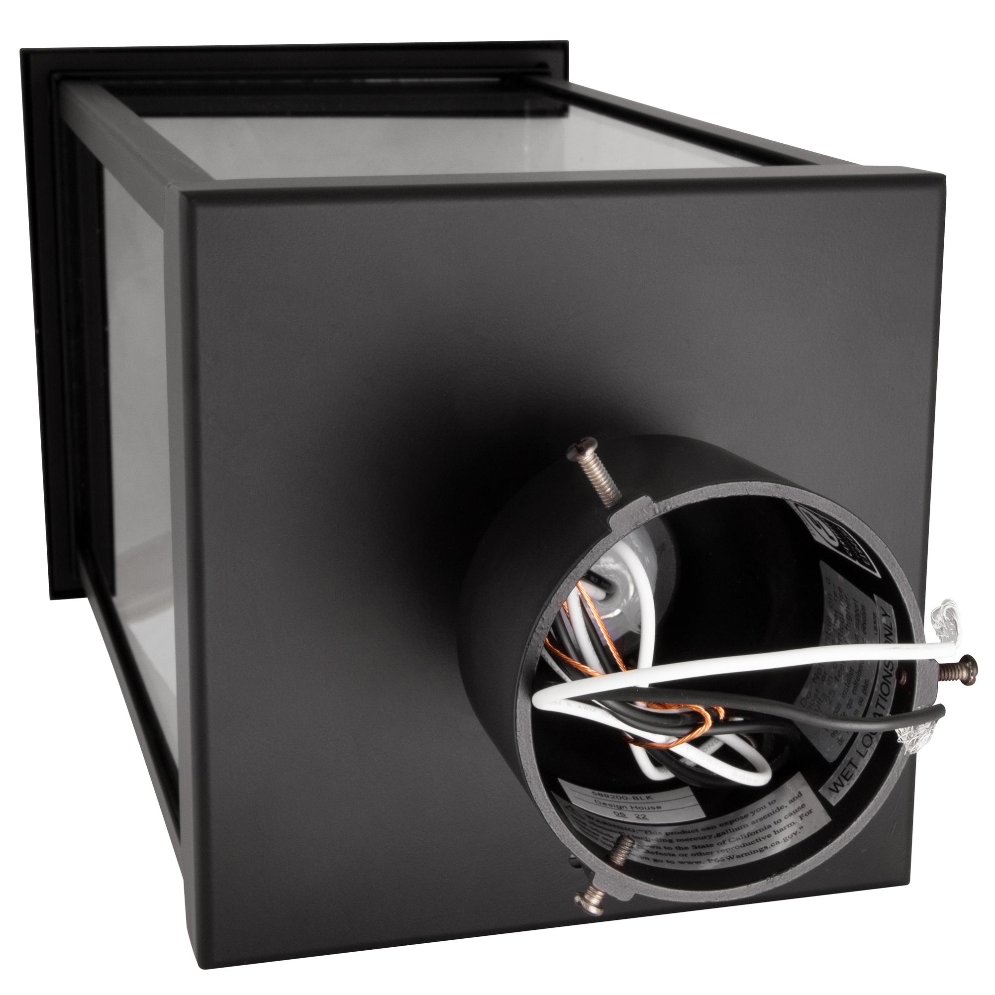 Design House 589200-BLK Mayfield Outdoor Post Top Light with Clear Glass Modern for Porch Entryway Patio, Black