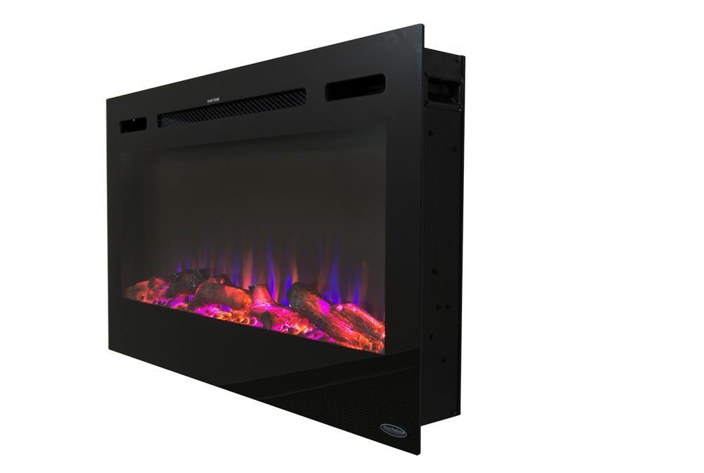 The Sideline Electric Fireplace for Recessed or Wall Mount Installation