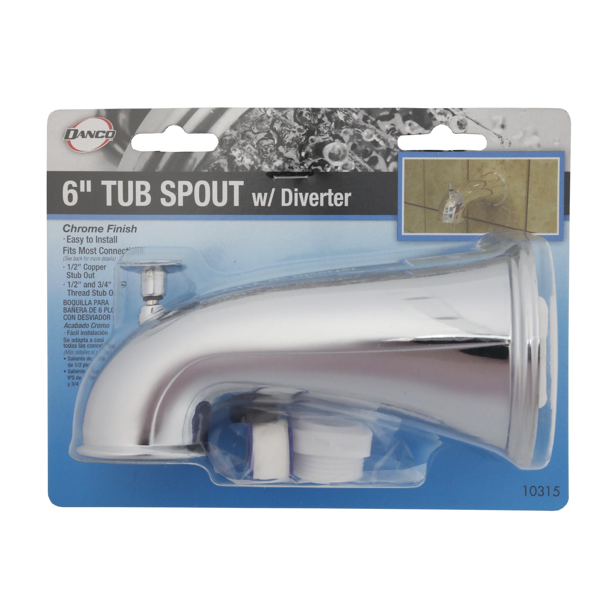 Danco 6 in. Decorative Tub Spout with Pull Up Diverter in Chrome (10315)