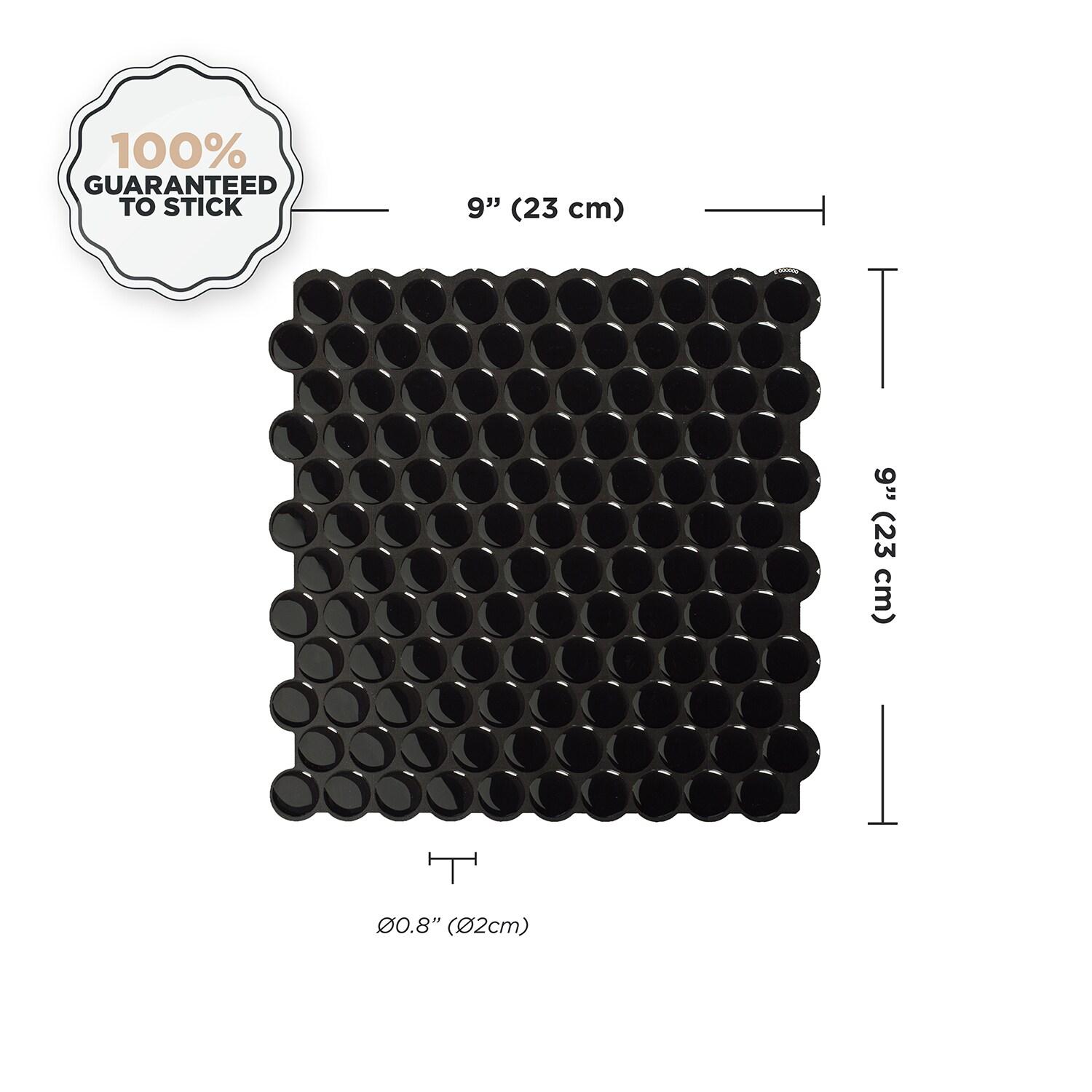 Peel and Stick Gel Backsplash Tile Penny 9'' x 9'' (Set of 4)