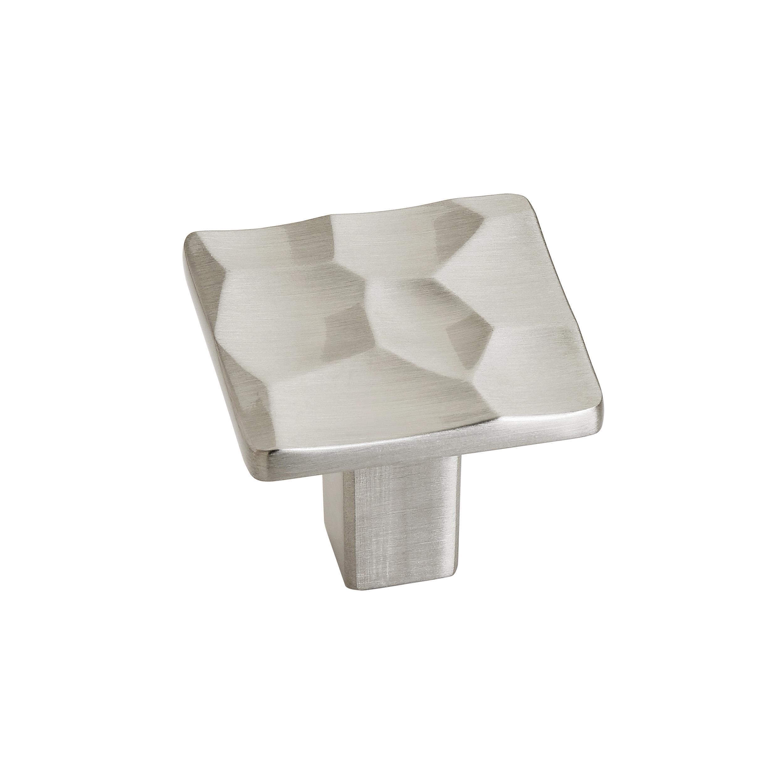 Kamari Brushed Nickel Square Cabinet Knob with Mounting Hardware