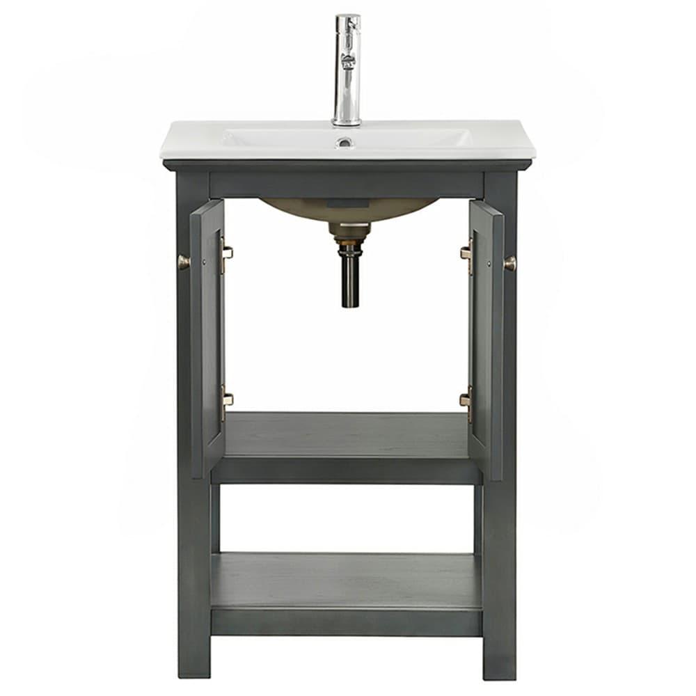 Manchester 30" Freestanding Single Sink Bathroom Vanity with Integrated Sink (Faucet Not Included)