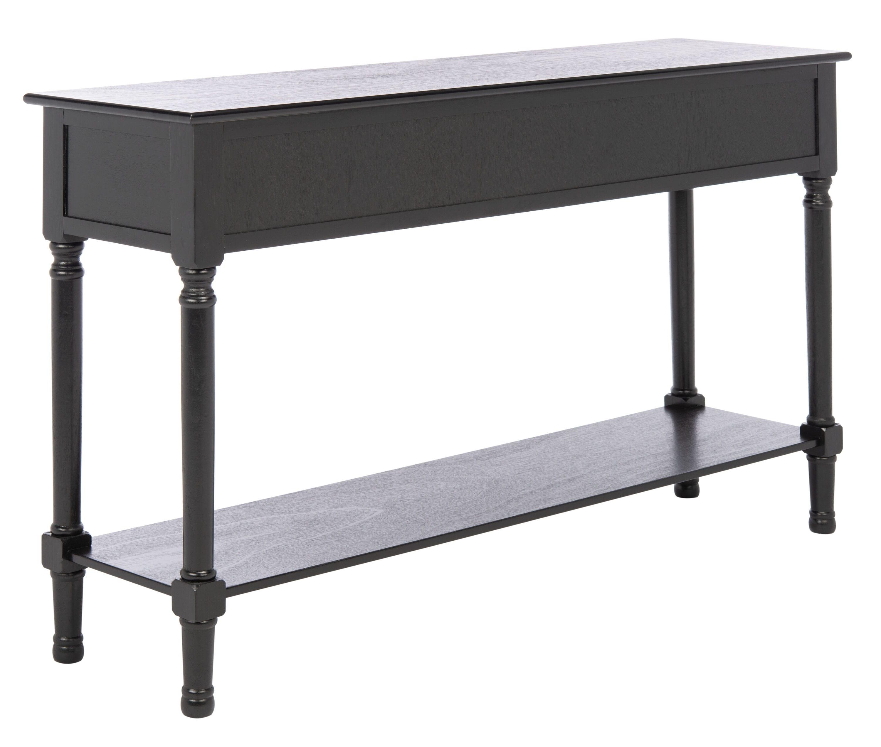 Landers 3 Drawer Console Table - CNS5711B - Black - Safavieh