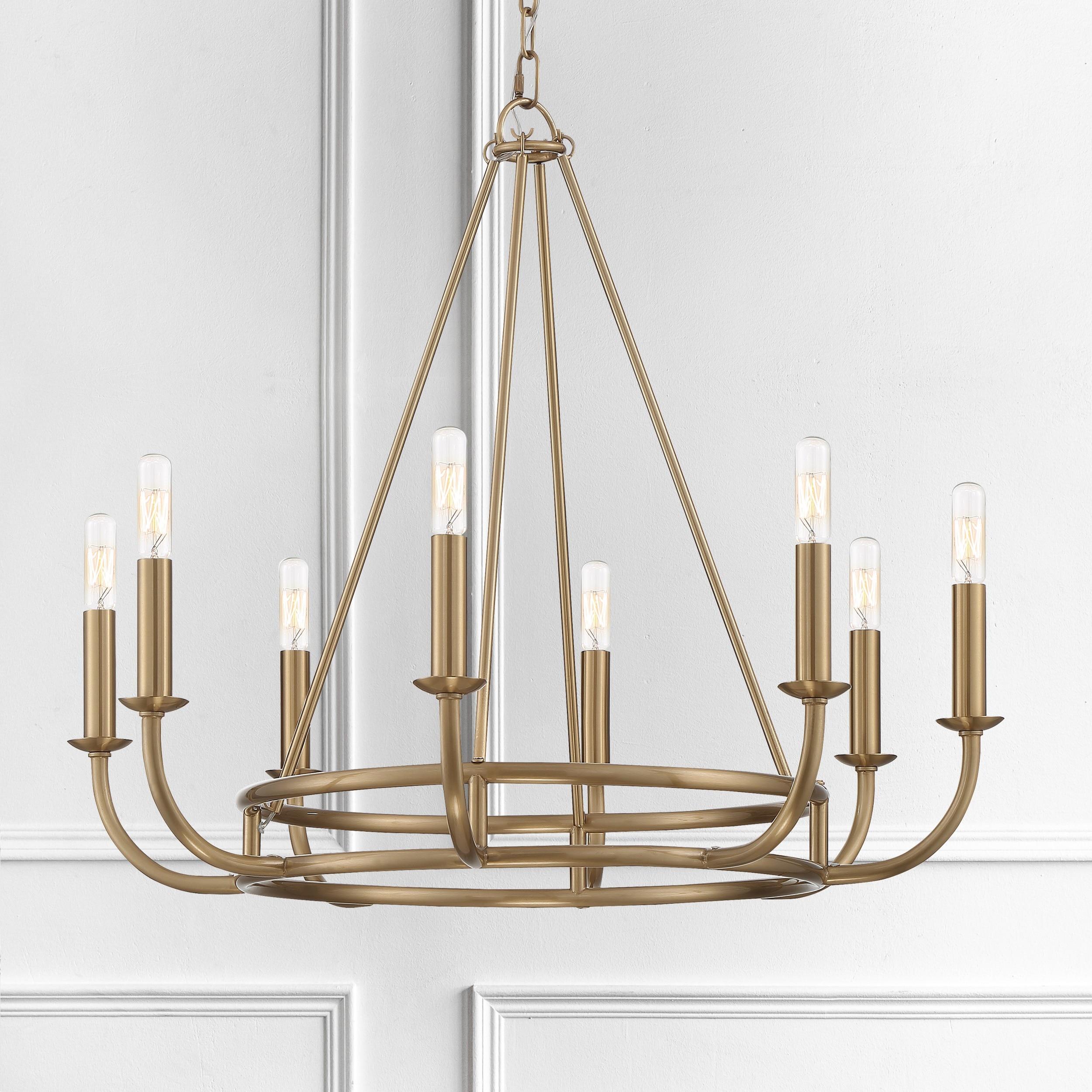 8 Light Chandelier-Aged Brass Finish    -Traditional Installation Crystorama Lighting Bai-A2108-Ag